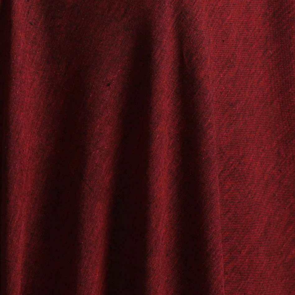 Maroon - Prewashed Fine Cotton Handloom Plain Fabric 25 - Image 3