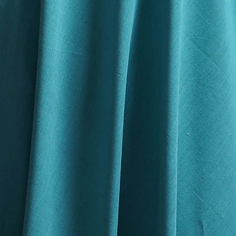 Blue - Prewashed Fine Cotton Handloom Plain Fabric 27 - Image 3