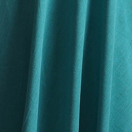 Blue - Prewashed Fine Cotton Handloom Plain Fabric 31 - Image 3