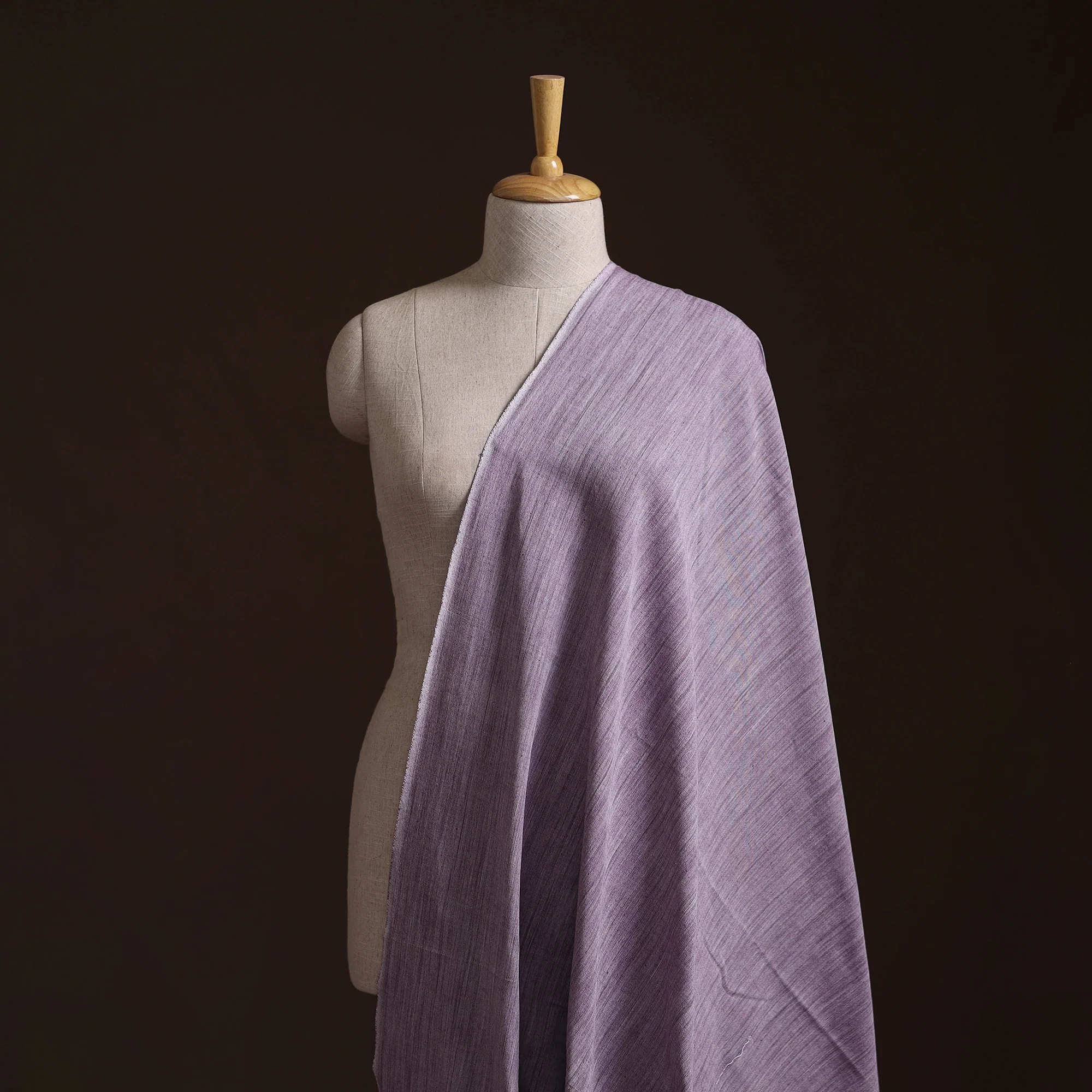 Purple - Prewashed Fine Cotton Handloom Plain Fabric 32