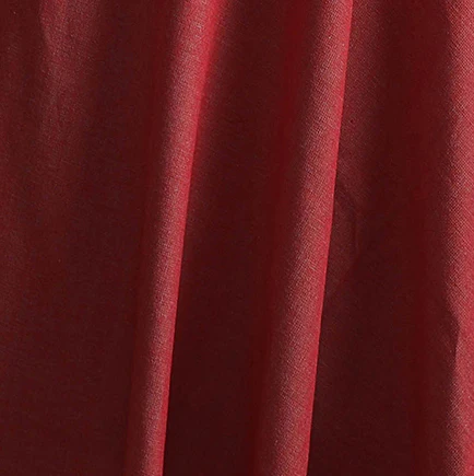 Red - Prewashed Fine Cotton Handloom Plain Fabric 50 - Image 2