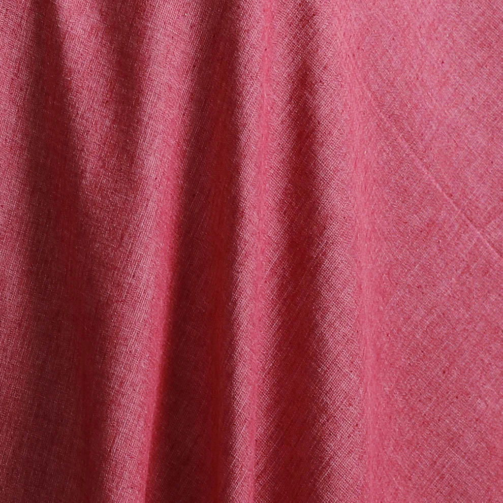 Pink - Prewashed Fine Cotton Handloom Plain Fabric 56 - Image 3