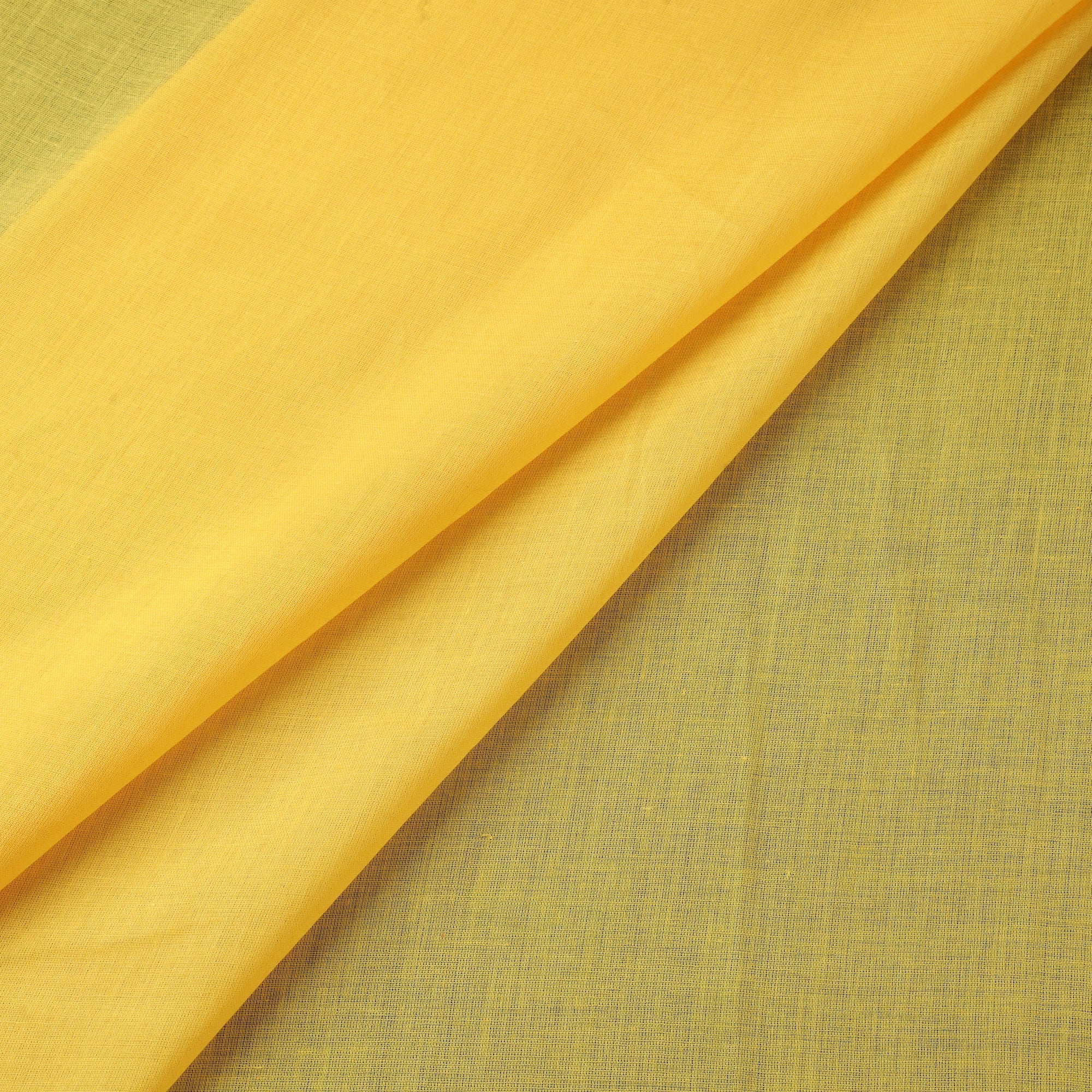 Yellow - Prewashed Mul Cotton Plain Fabric 03 - Image 2