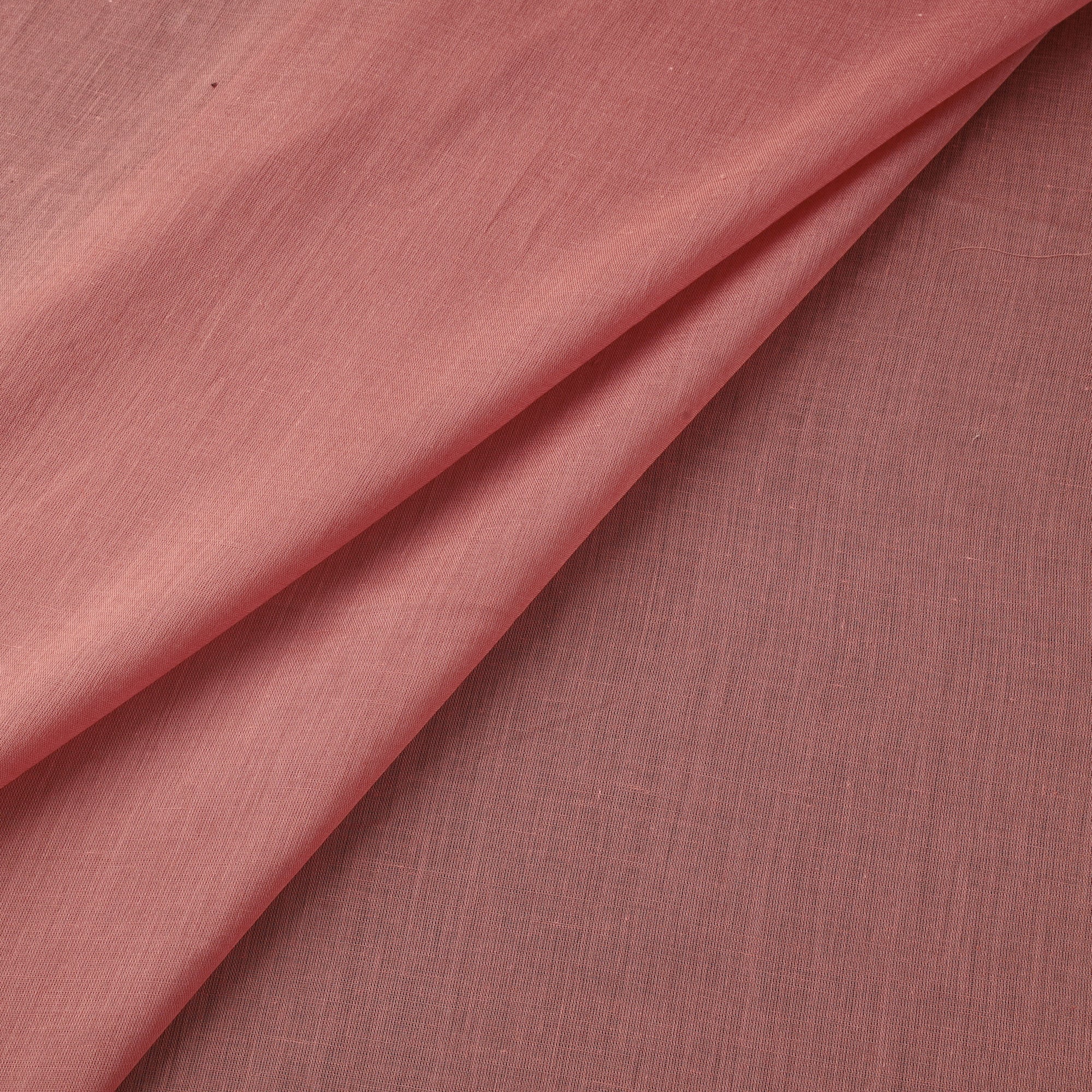 Pink - Prewashed Mul Cotton Plain Fabric 06 - Image 2