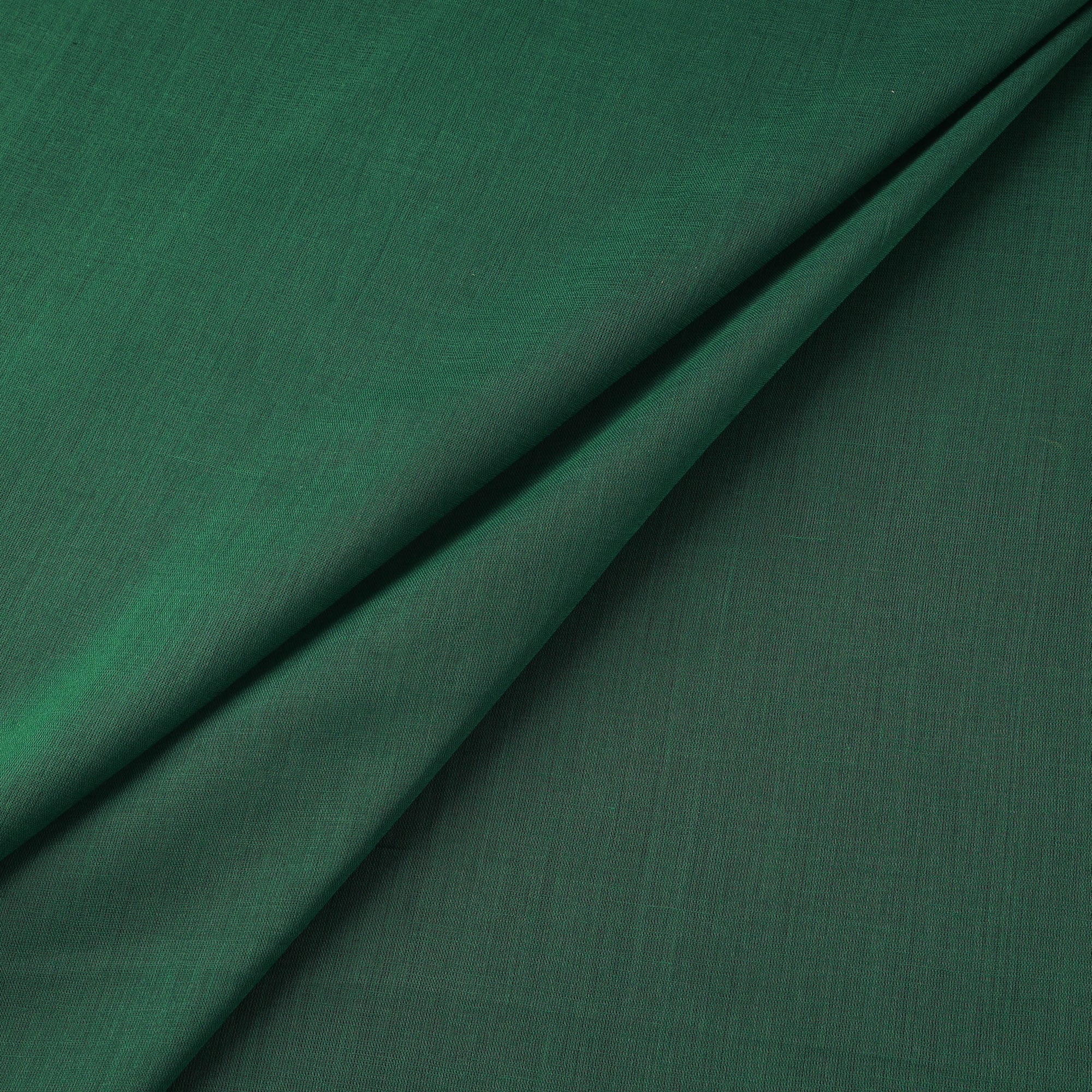 Green - Prewashed Mul Cotton Plain Fabric 07 - Image 2