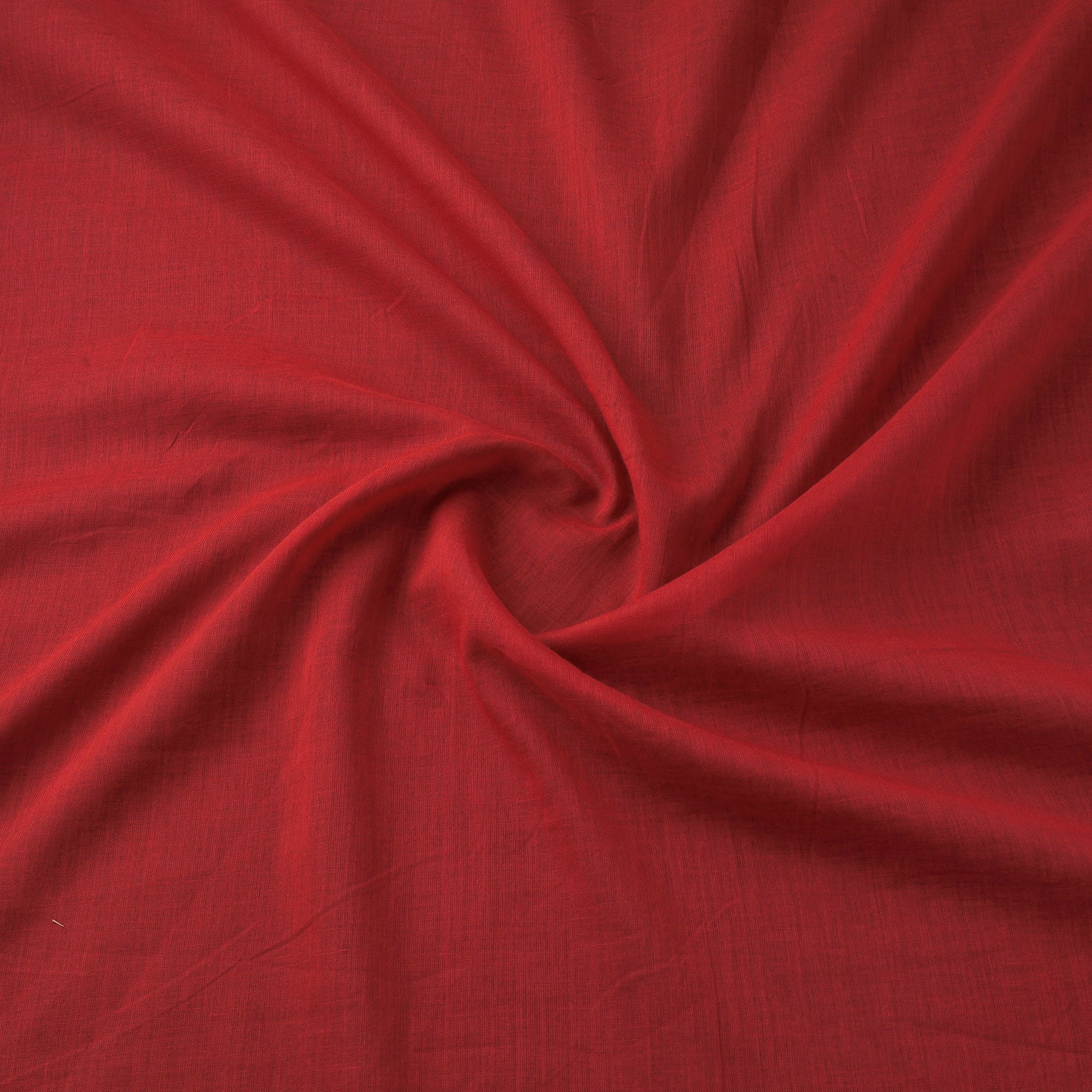 Red - Prewashed Mul Cotton Plain Fabric 15 - Image 3