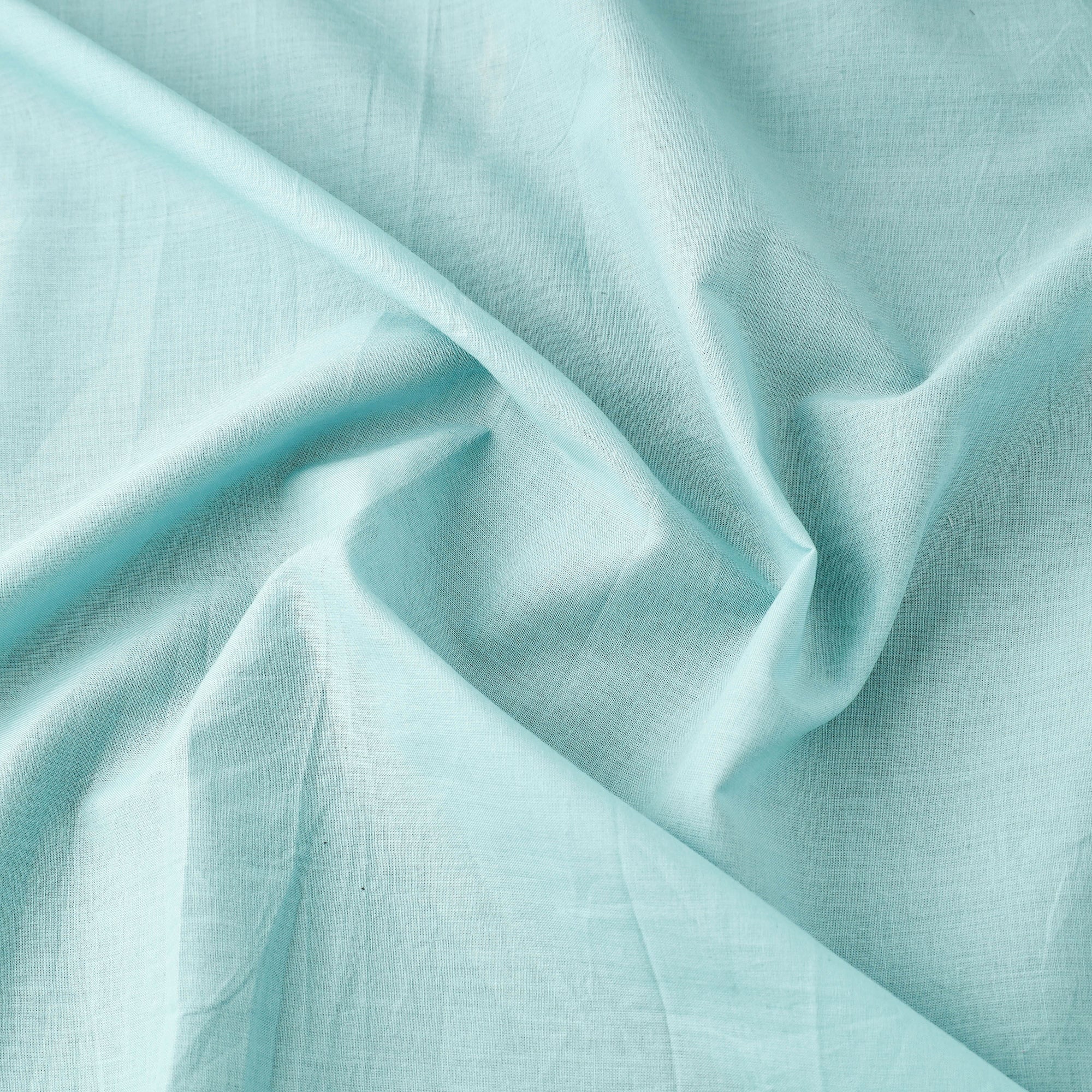 Blue - Prewashed Cotton Plain Fabric 18 - Image 3