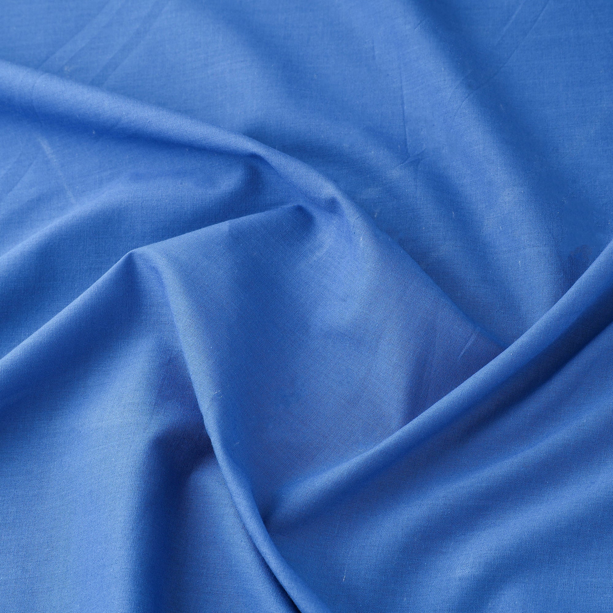 Blue - Prewashed Plain Cotton Fabric 19 - Image 3