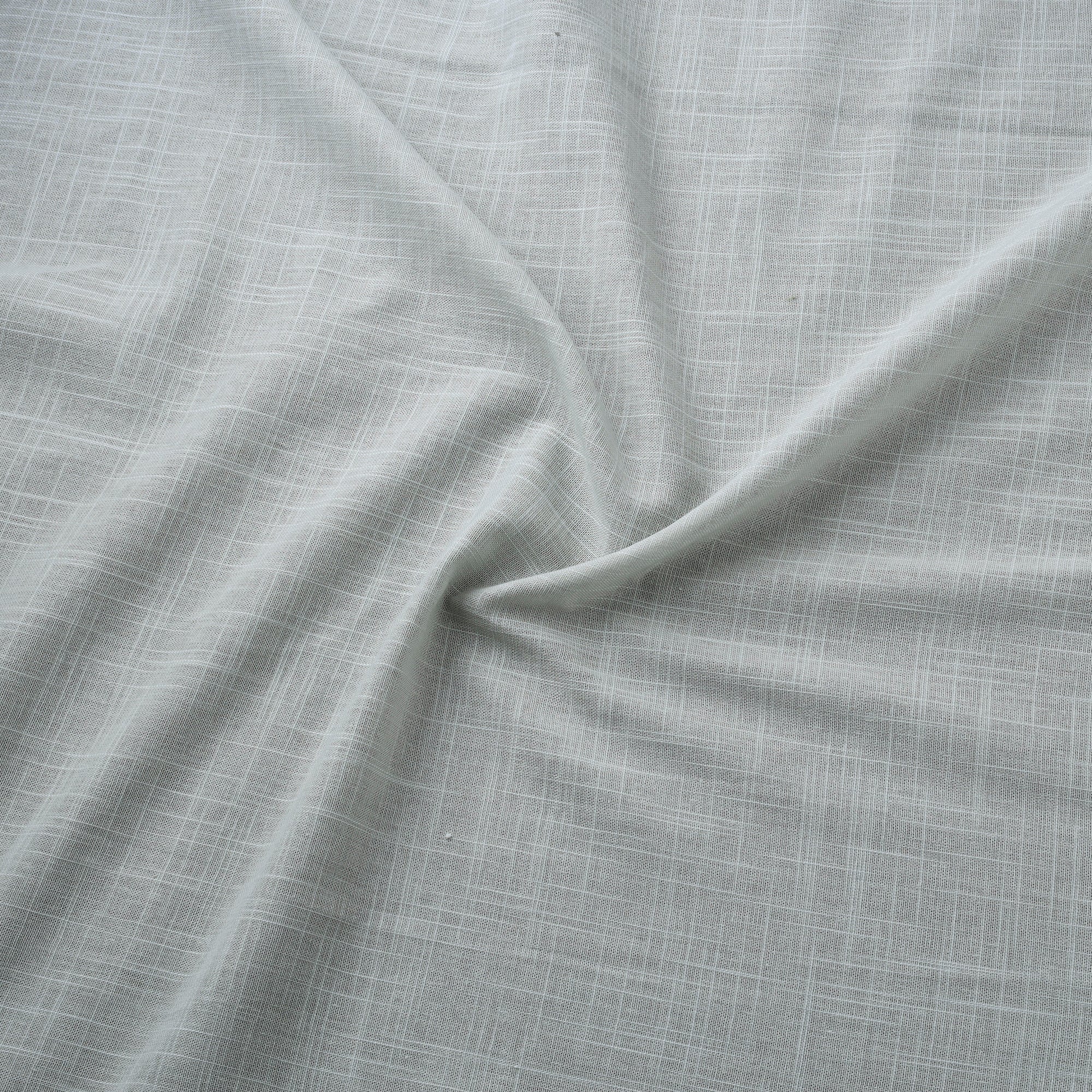 Grey - Prewashed Slub Cotton Plain Fabric 02 - Image 3