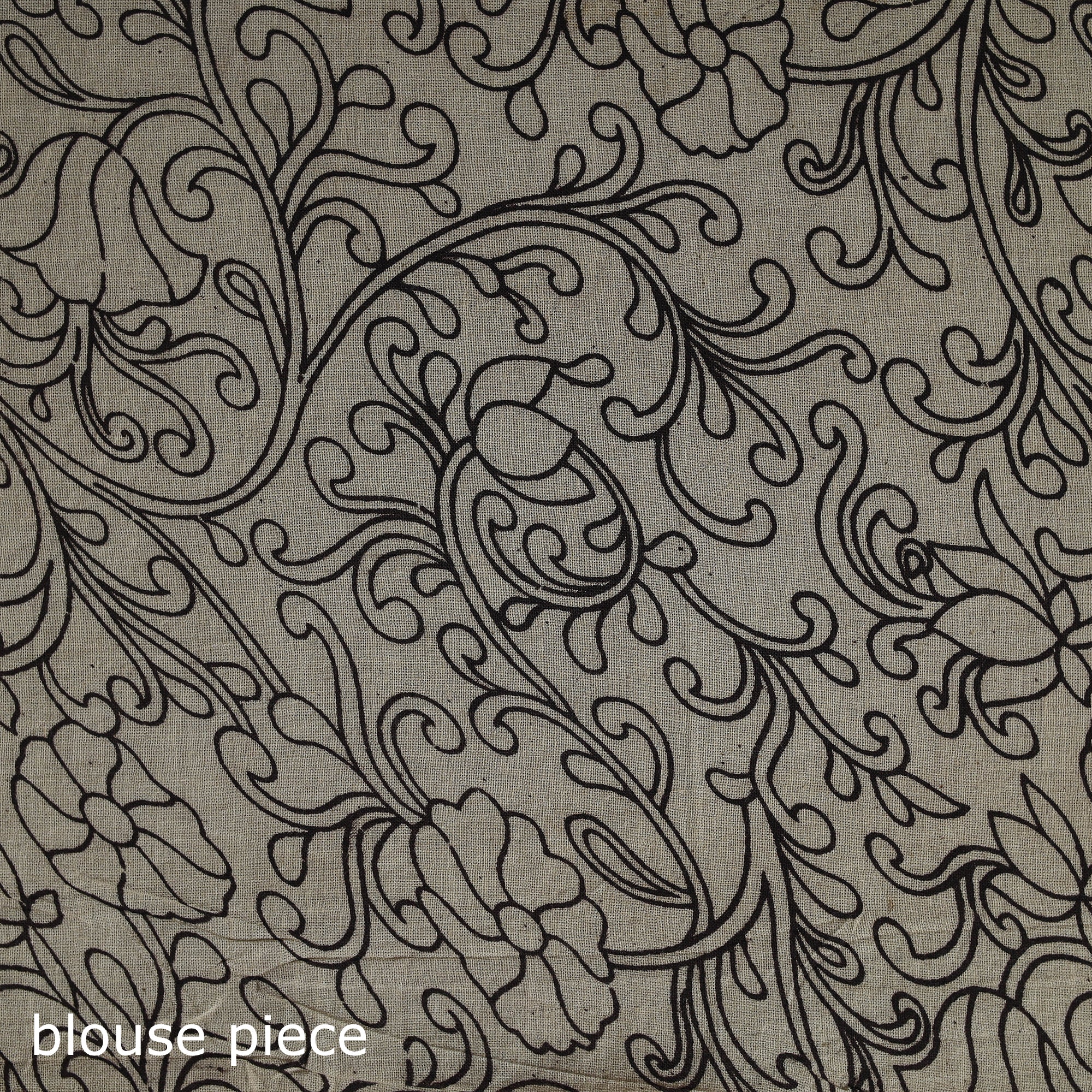 Printed Cotton Kalamkari Saree 25 - Image 5