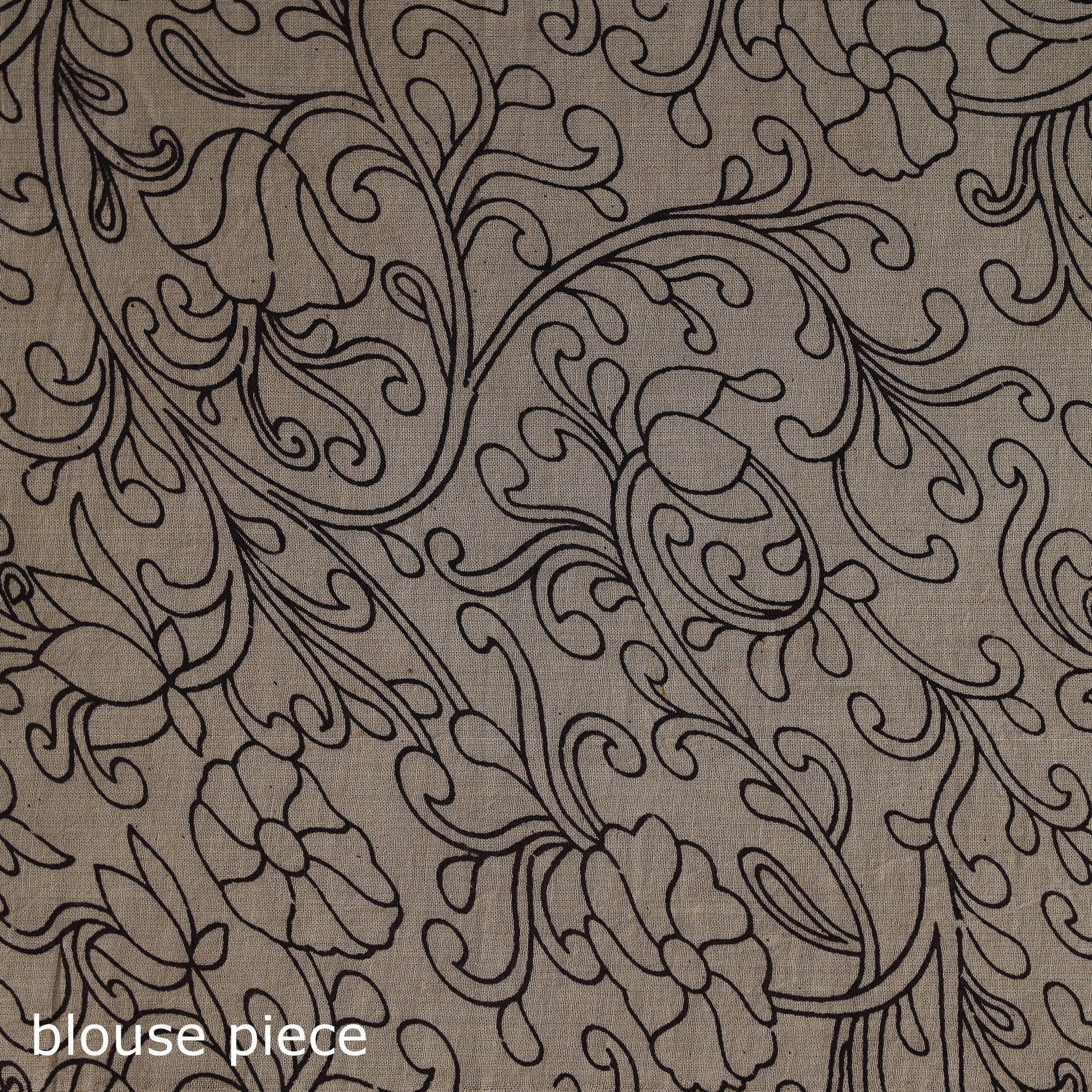 Printed Cotton Kalamkari Saree 33 - Image 5