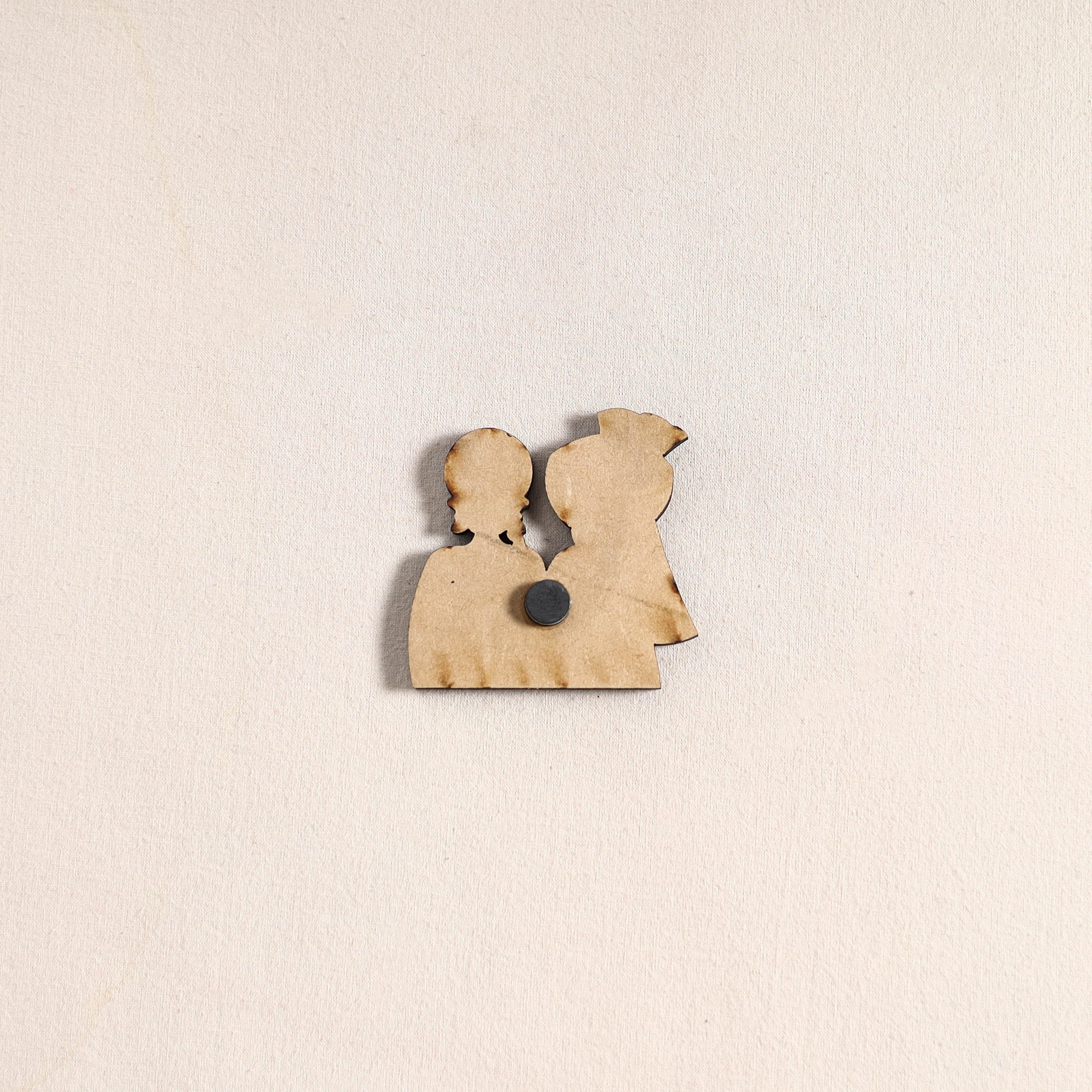 Punjabi Couple Handpainted Fridge Magnet 43 - Image 3