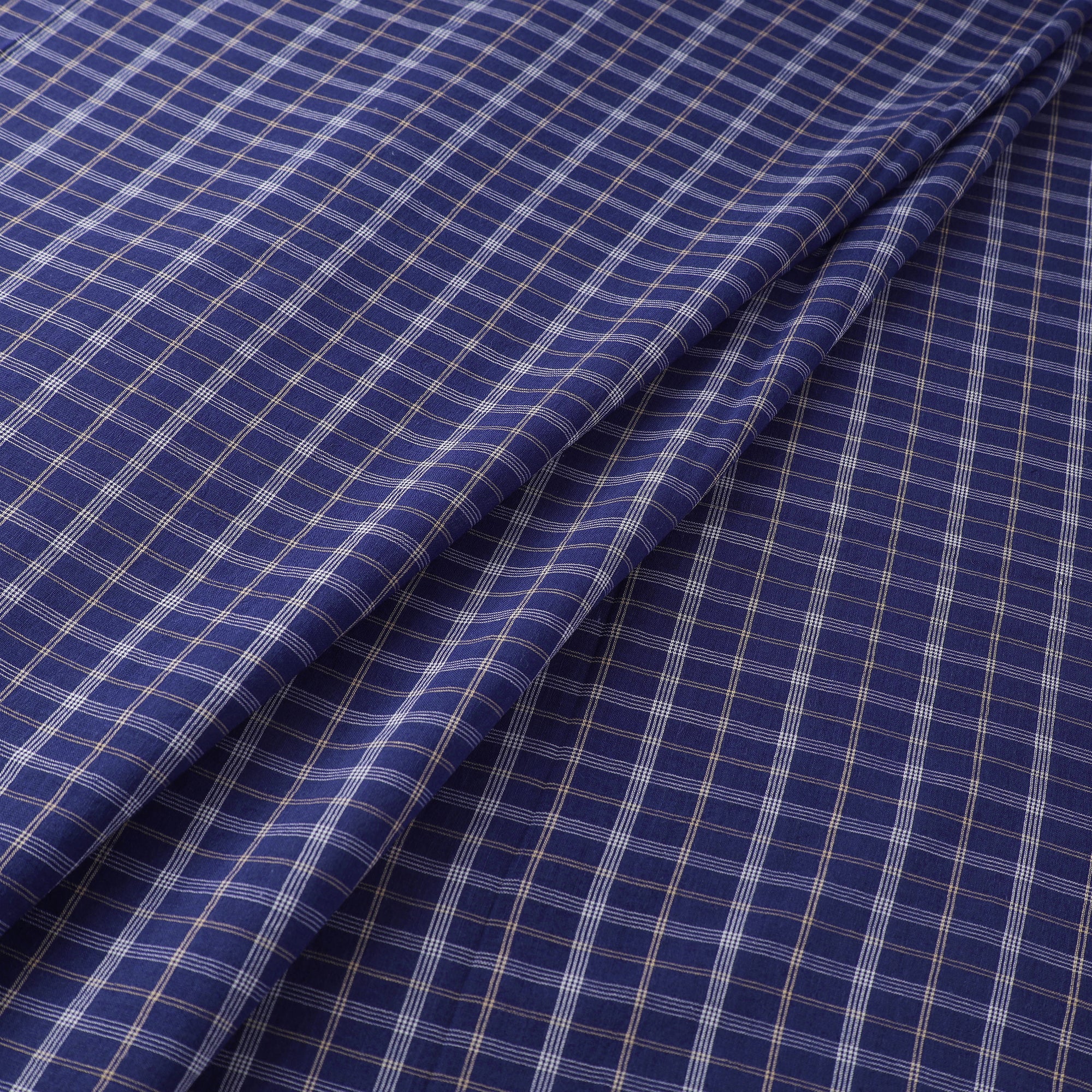 Blue - Pure Handloom Cotton Bengal Jamdani Fabric 04 - Image 2