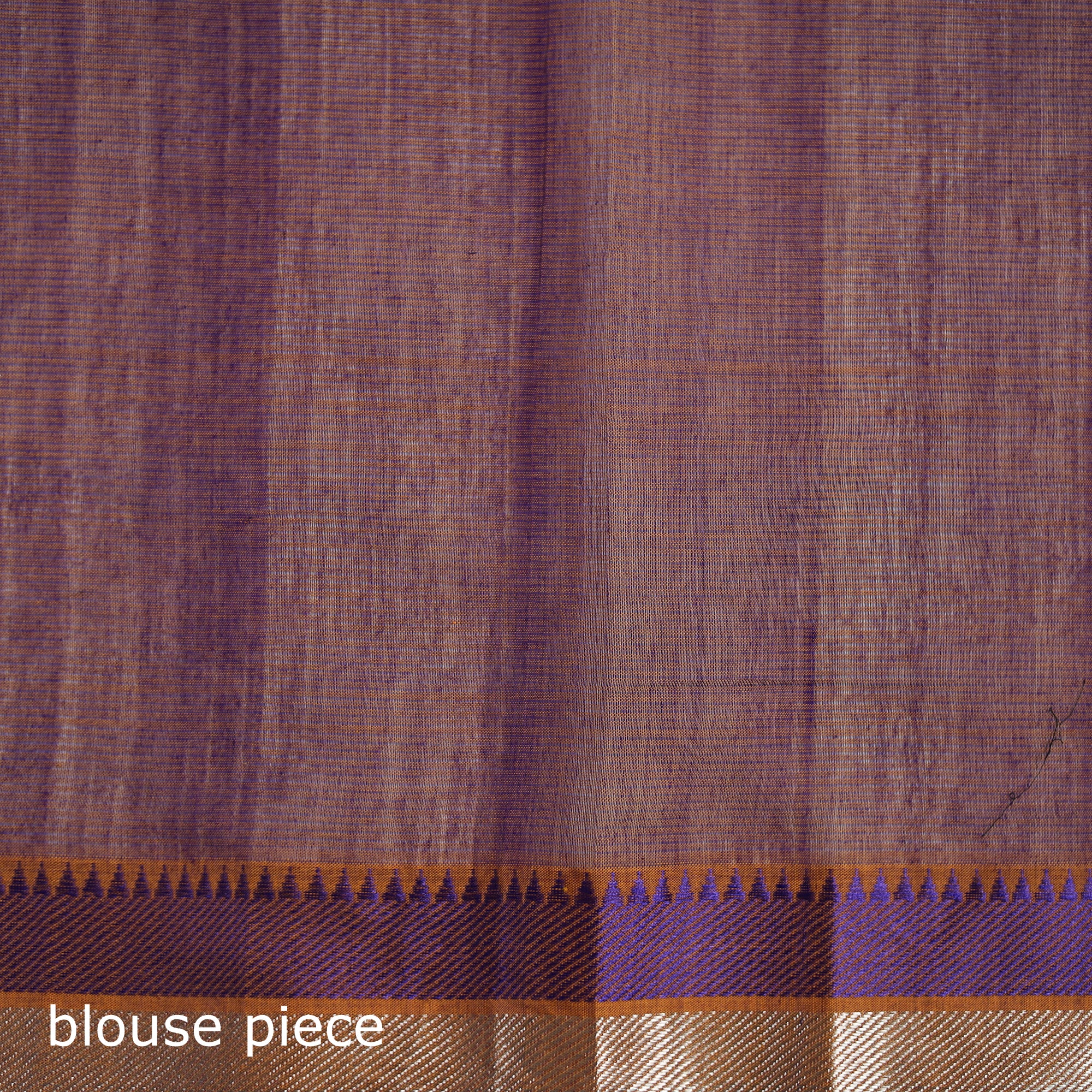 Yellow - Pure Handwoven Mangalagiri Cotton Saree with Zari Border 39 - Image 5