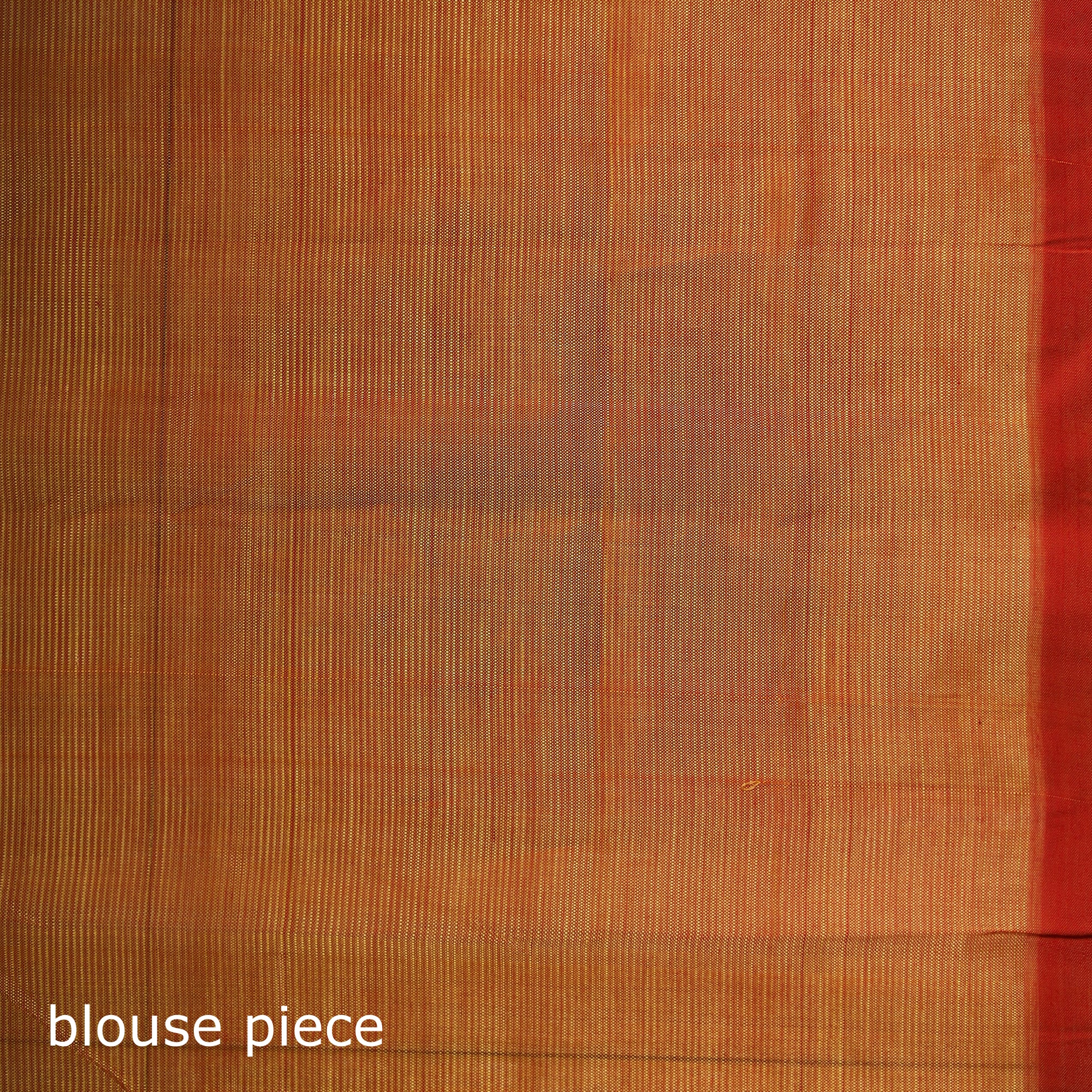 Red - Pure Handwoven Mangalagiri Silk Cotton Pattu Saree 17 - Image 5