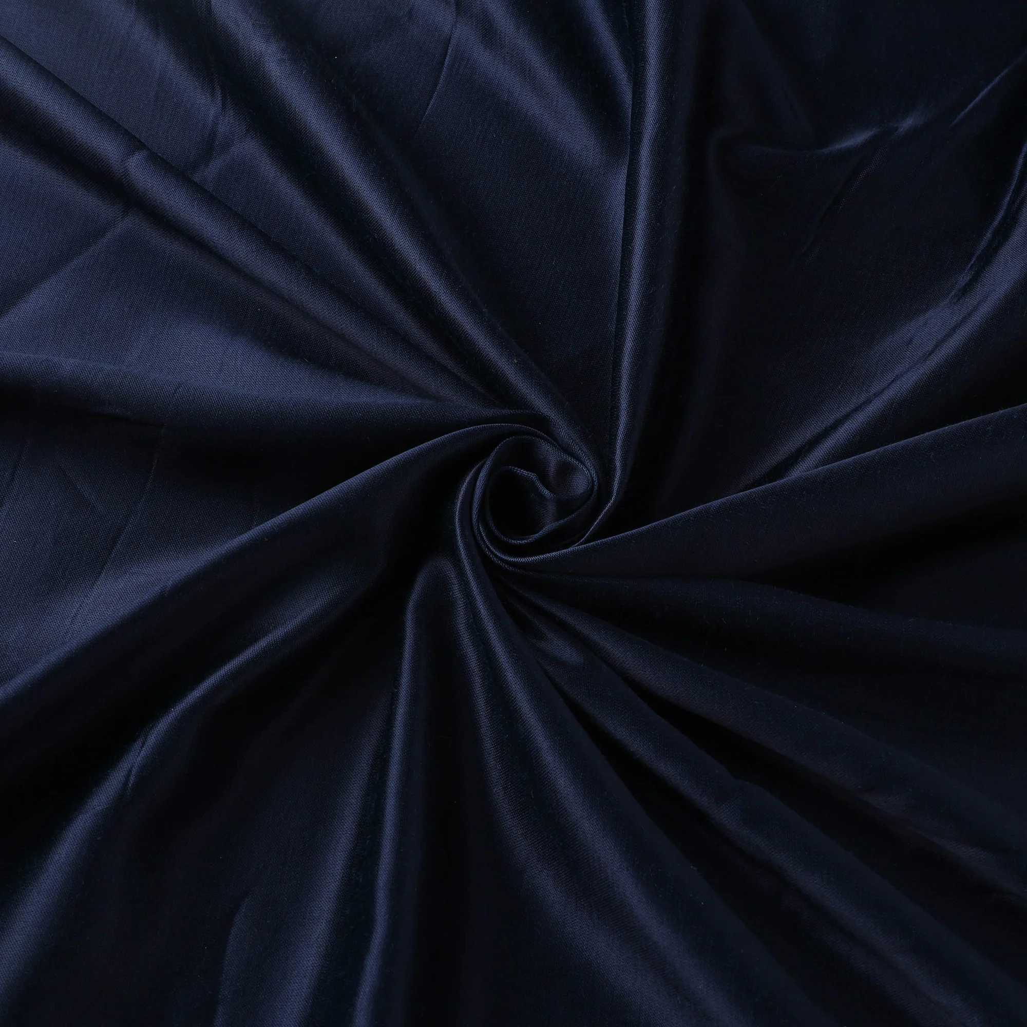 Blue - Pure Mashru Silk Plain Fabric (Width - 46 in) 05