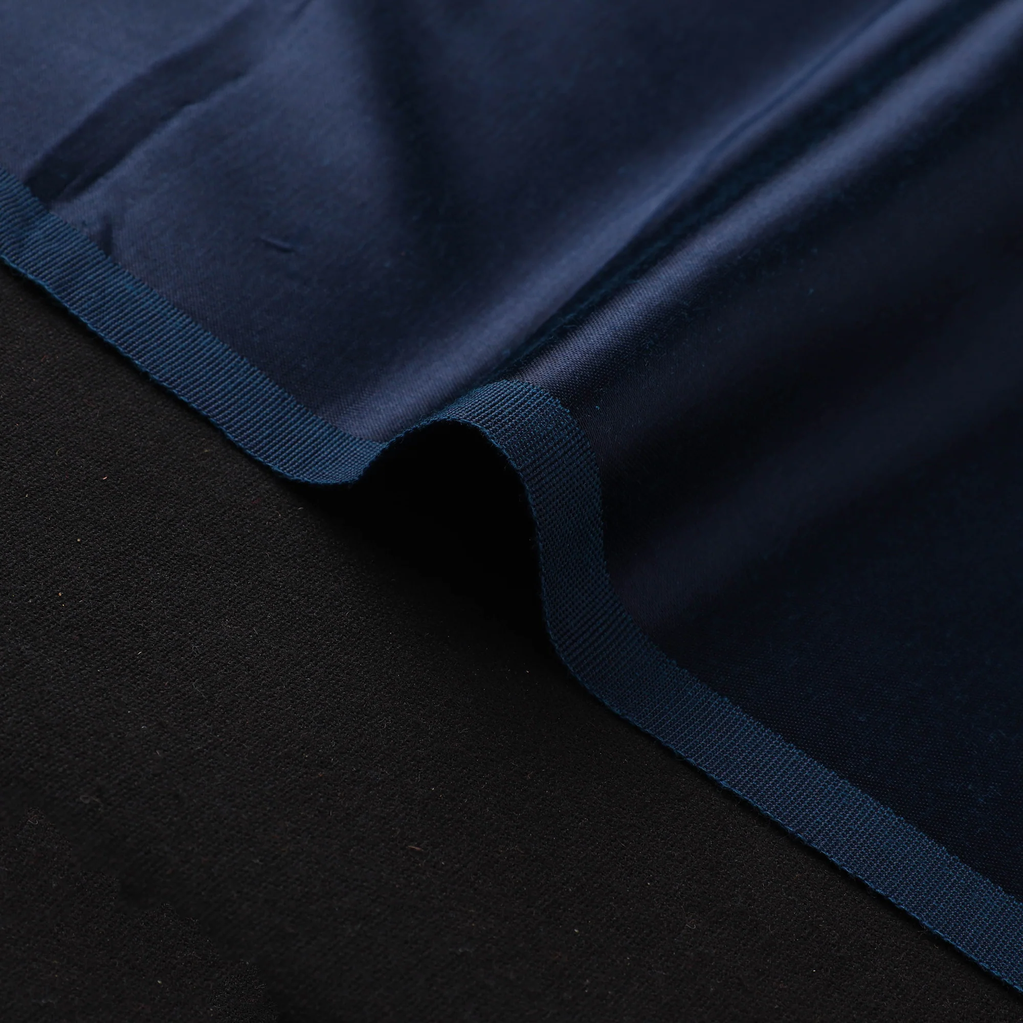Blue - Pure Mashru Silk Plain Fabric (Width - 46 in) 05 - Image 4