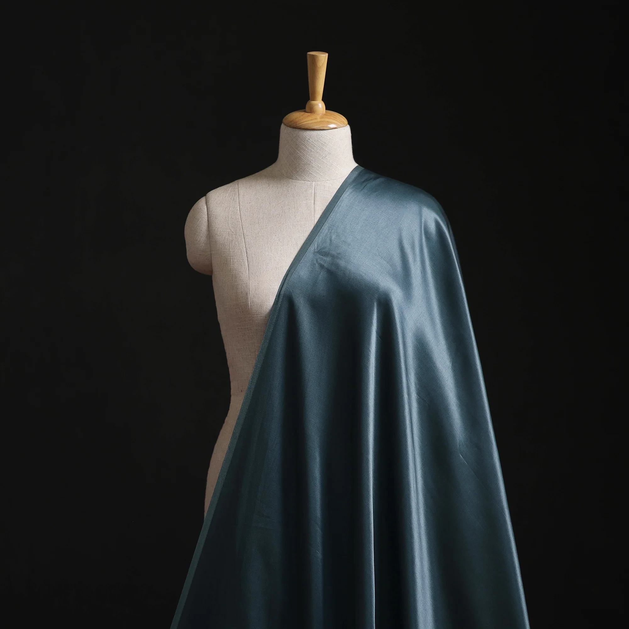 Pure Mashru Silk Plain Fabric (Width - 46 in) 09 - Image 2