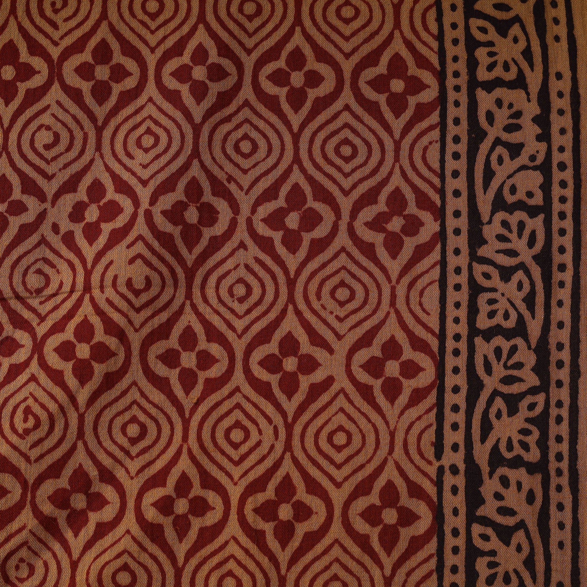 Pure Mul Cotton Natural Dyed Hand Block Bagh Print Fabric 06 - Image 4