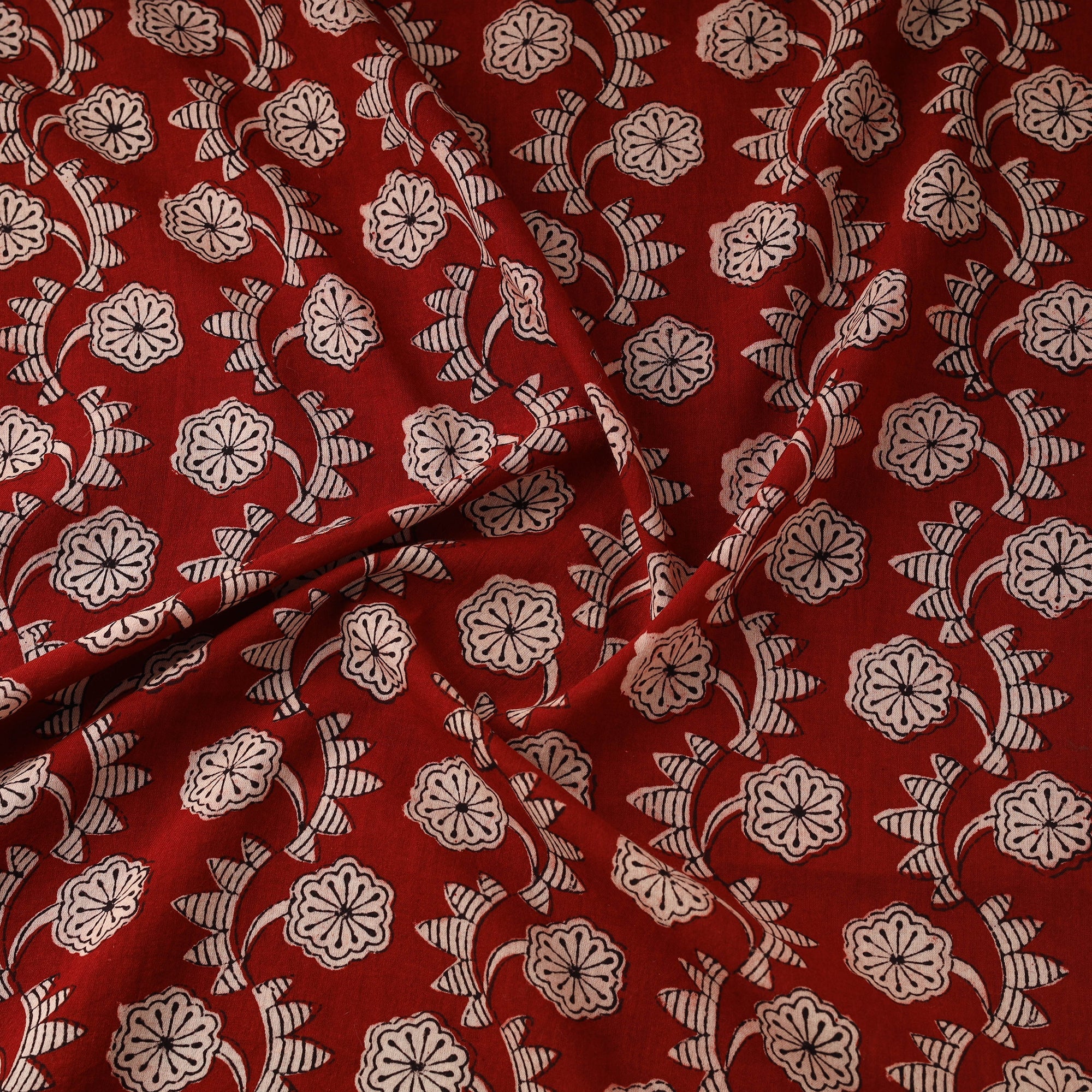 Pure Mul Cotton Natural Dyed Hand Block Bagh Print Fabric 09 - Image 3