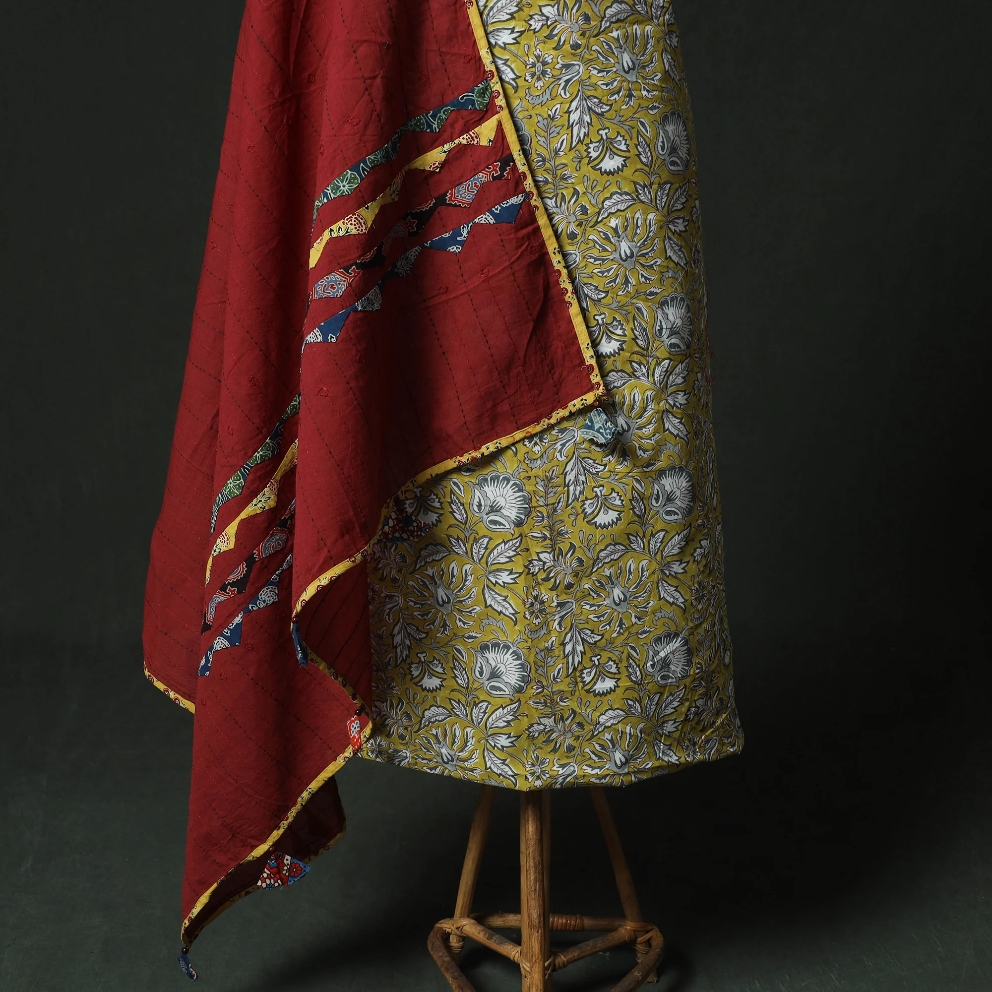 Sanganeri Hand Block Print Cotton 2pc Unstitched Dress Material Kurta Set 22 - Image 4