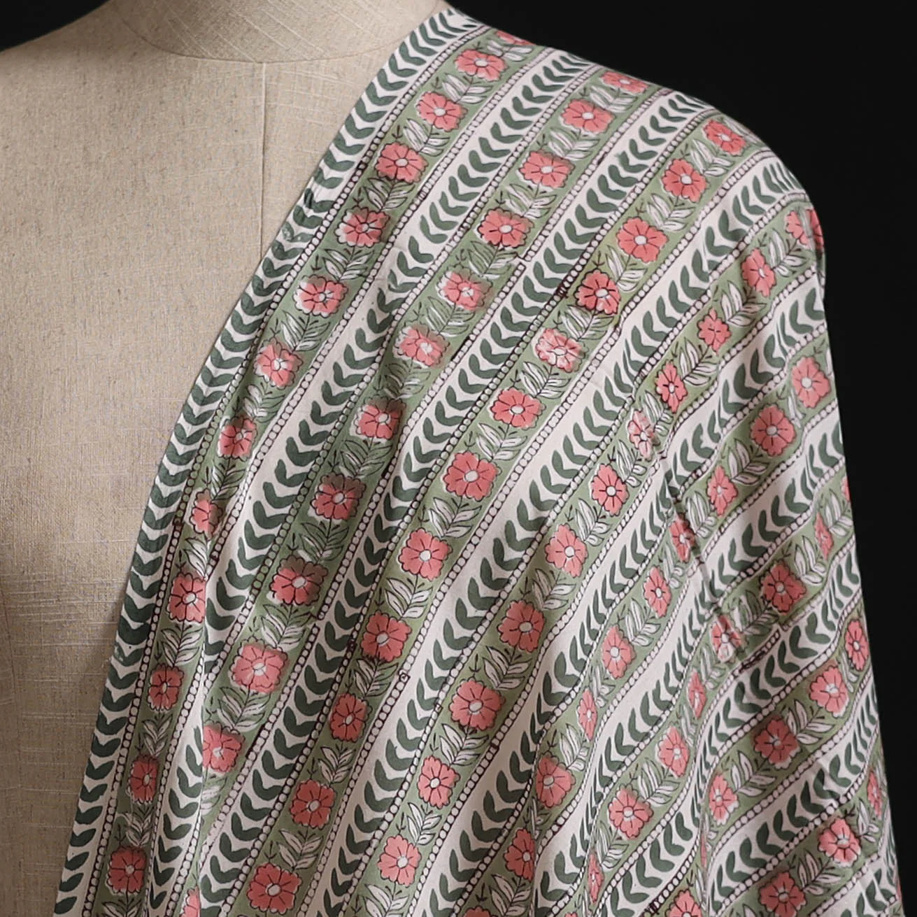 Sanganeri Hand Block Print Cotton Fabric 04 - Image 2
