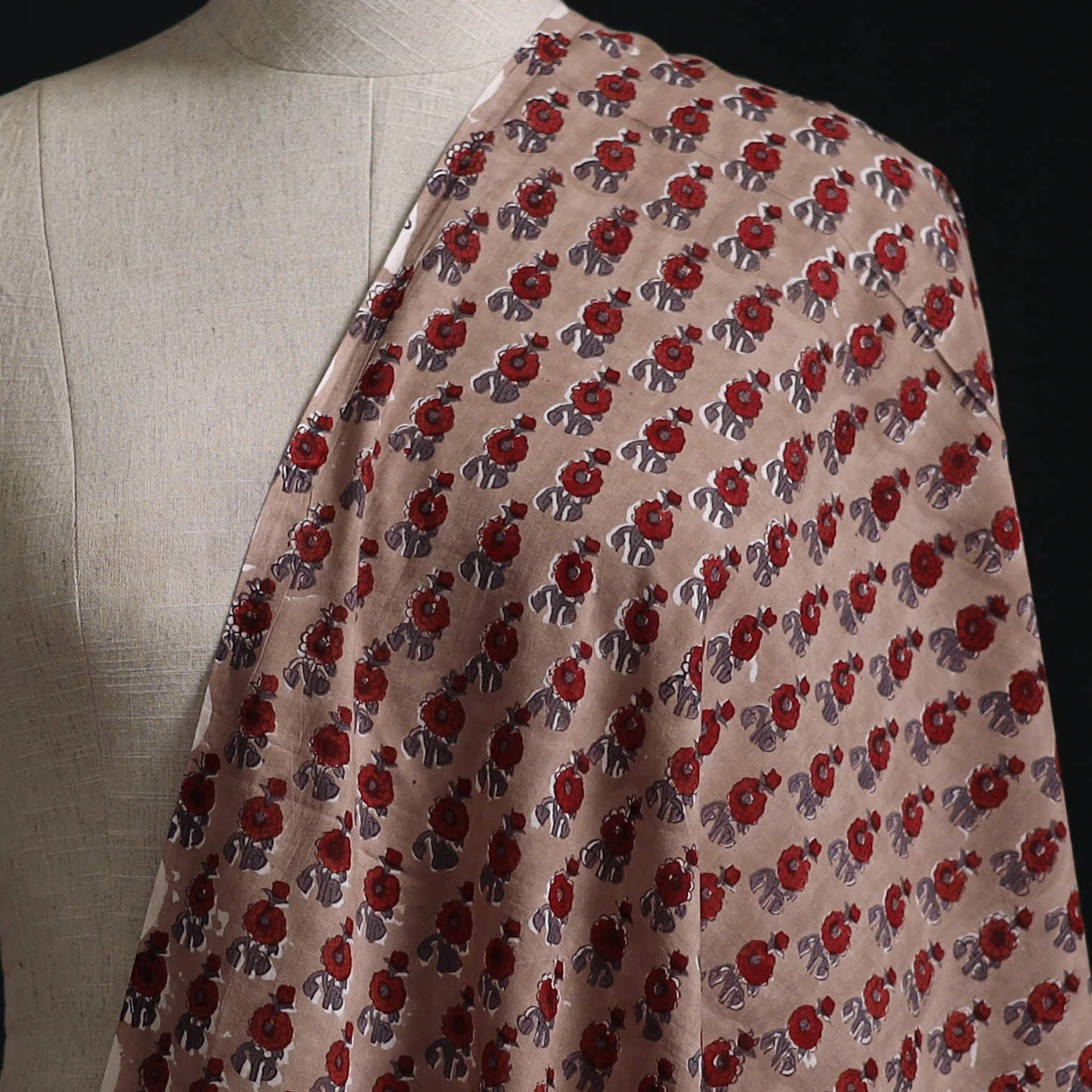 Sanganeri Hand Block Print Cotton Fabric 09 - Image 2