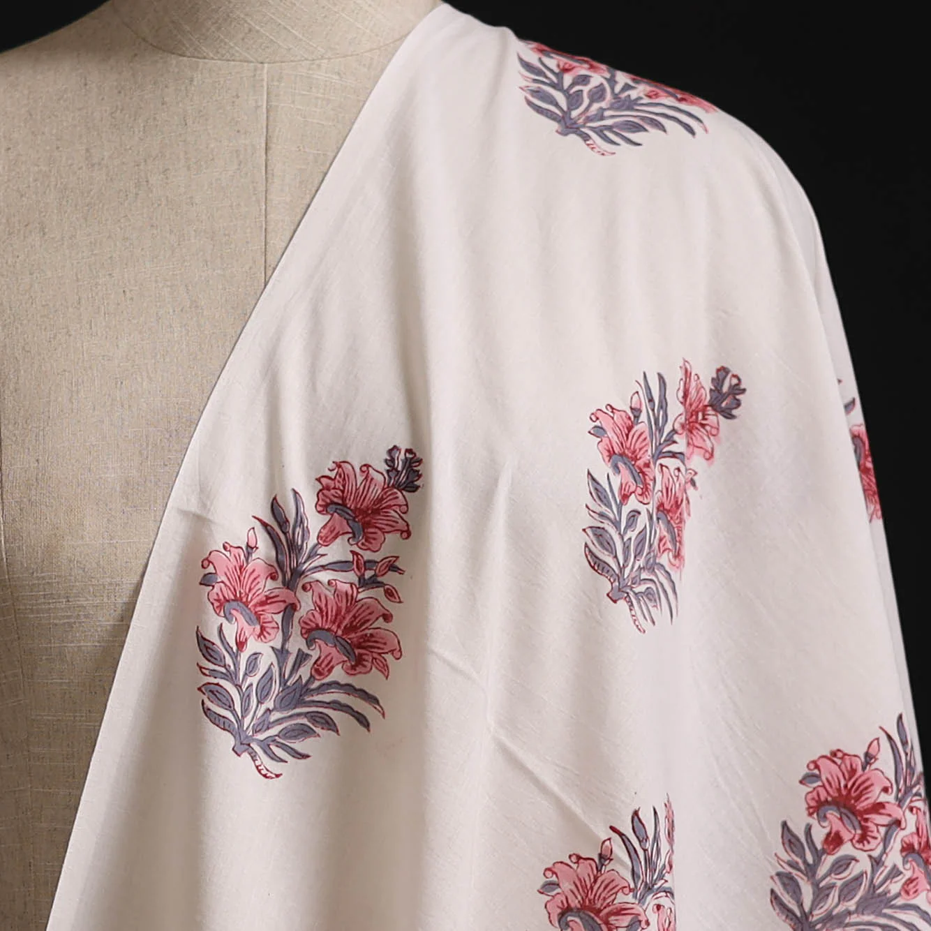 Sanganeri Hand Block Print Cotton Fabric 19 - Image 2