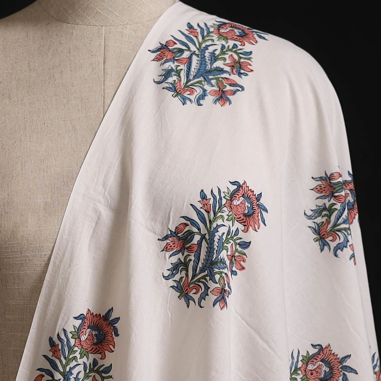 Sanganeri Hand Block Print Cotton Fabric 20 - Image 2