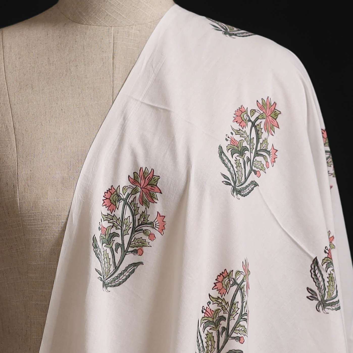 Sanganeri Hand Block Print Cotton Fabric 21 - Image 2