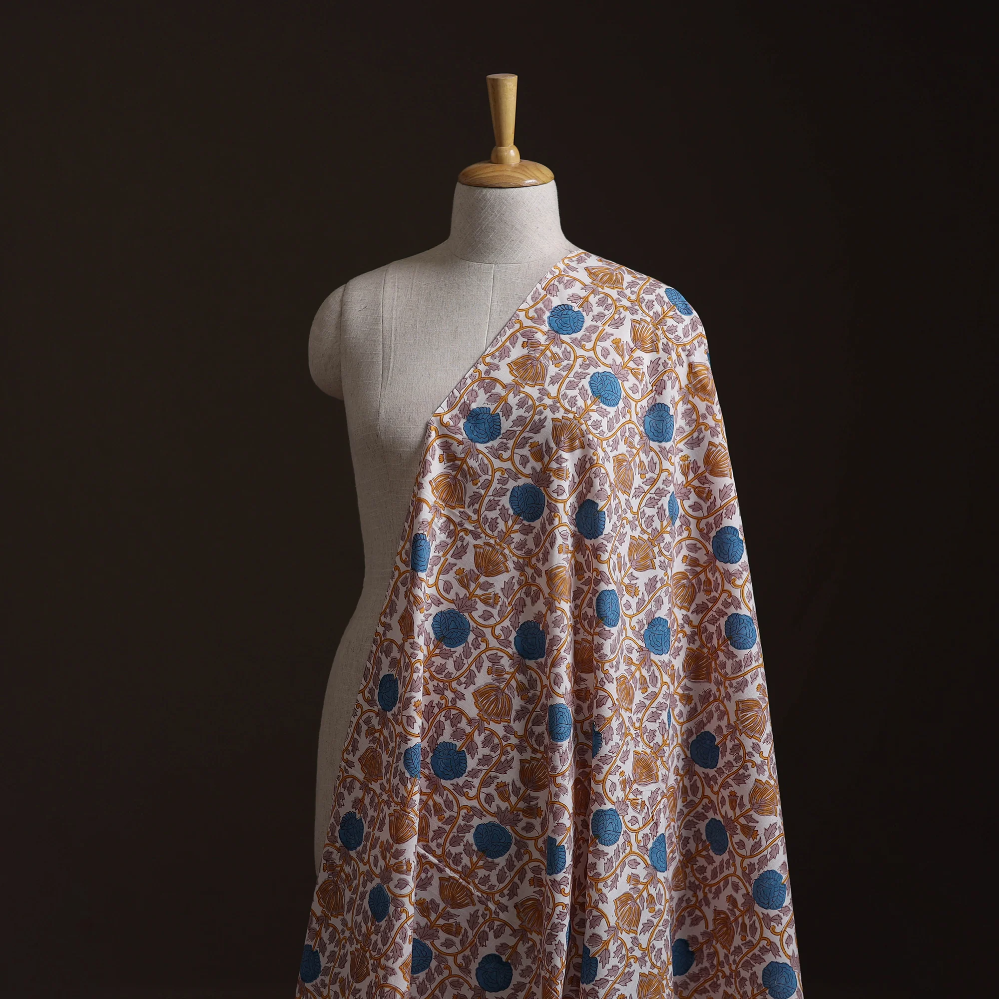 Sanganeri Hand Block Print Pure Cotton Fabric 06