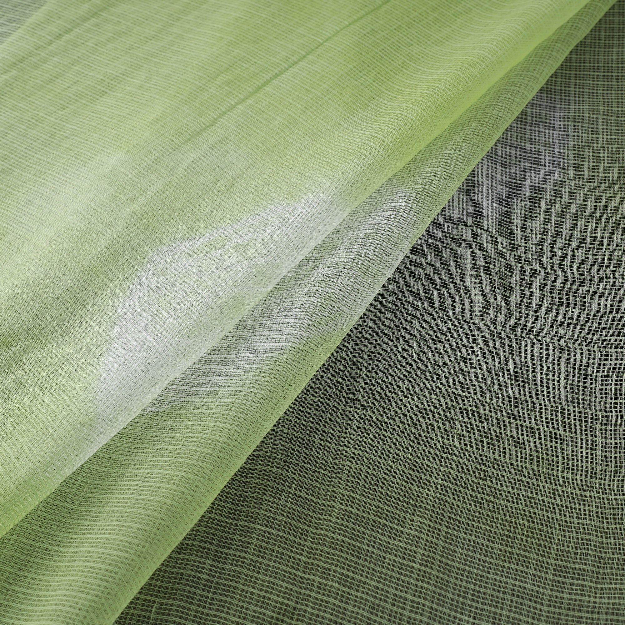 Green - Shibori Tie-Dye Kota Doria Cotton Fabric 10