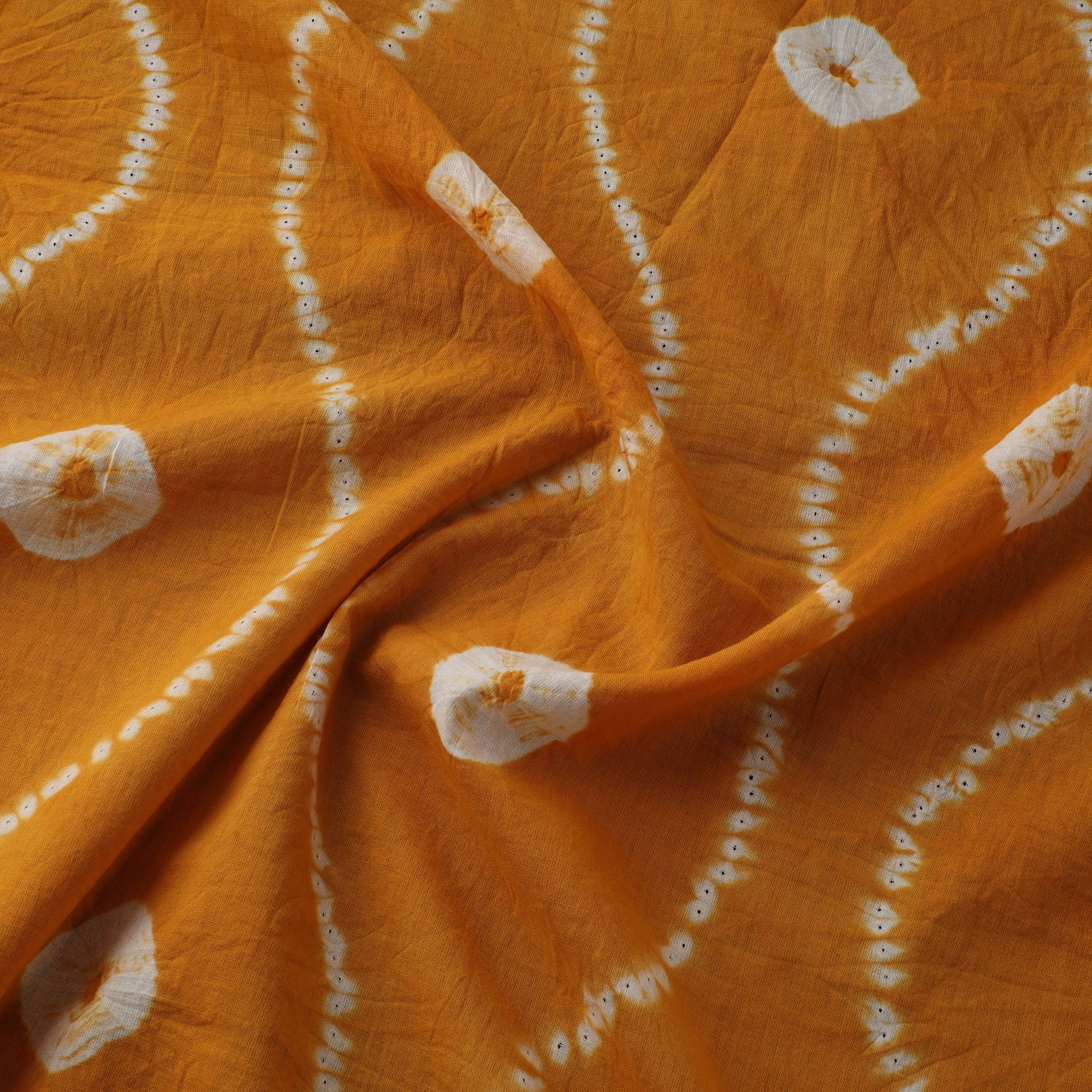 Orange - Shibori Tie-Dye Pure Cotton Fabric 01 - Image 3
