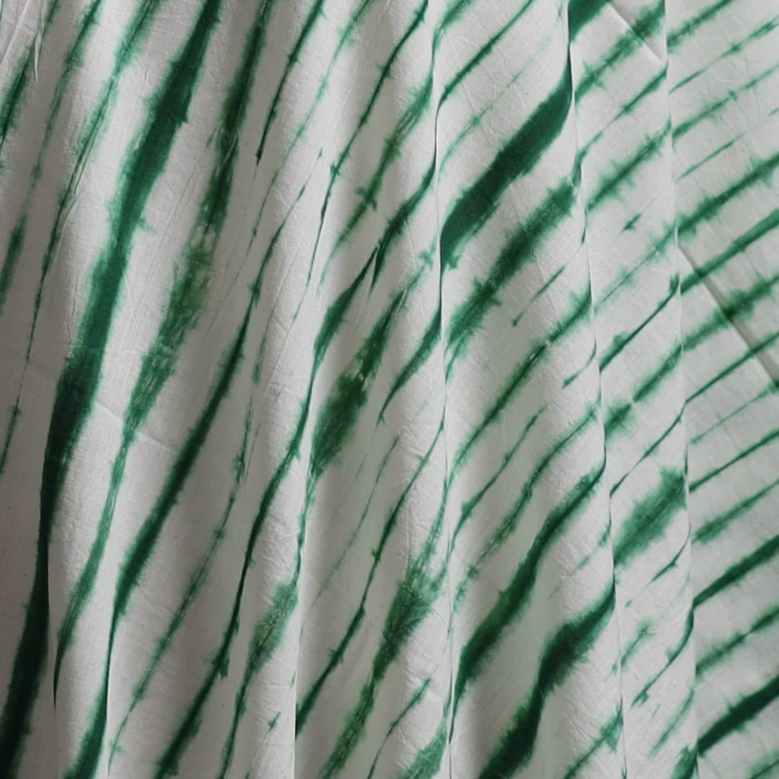 Green - Shibori Tie-Dye Pure Cotton Fabric 04 - Image 3