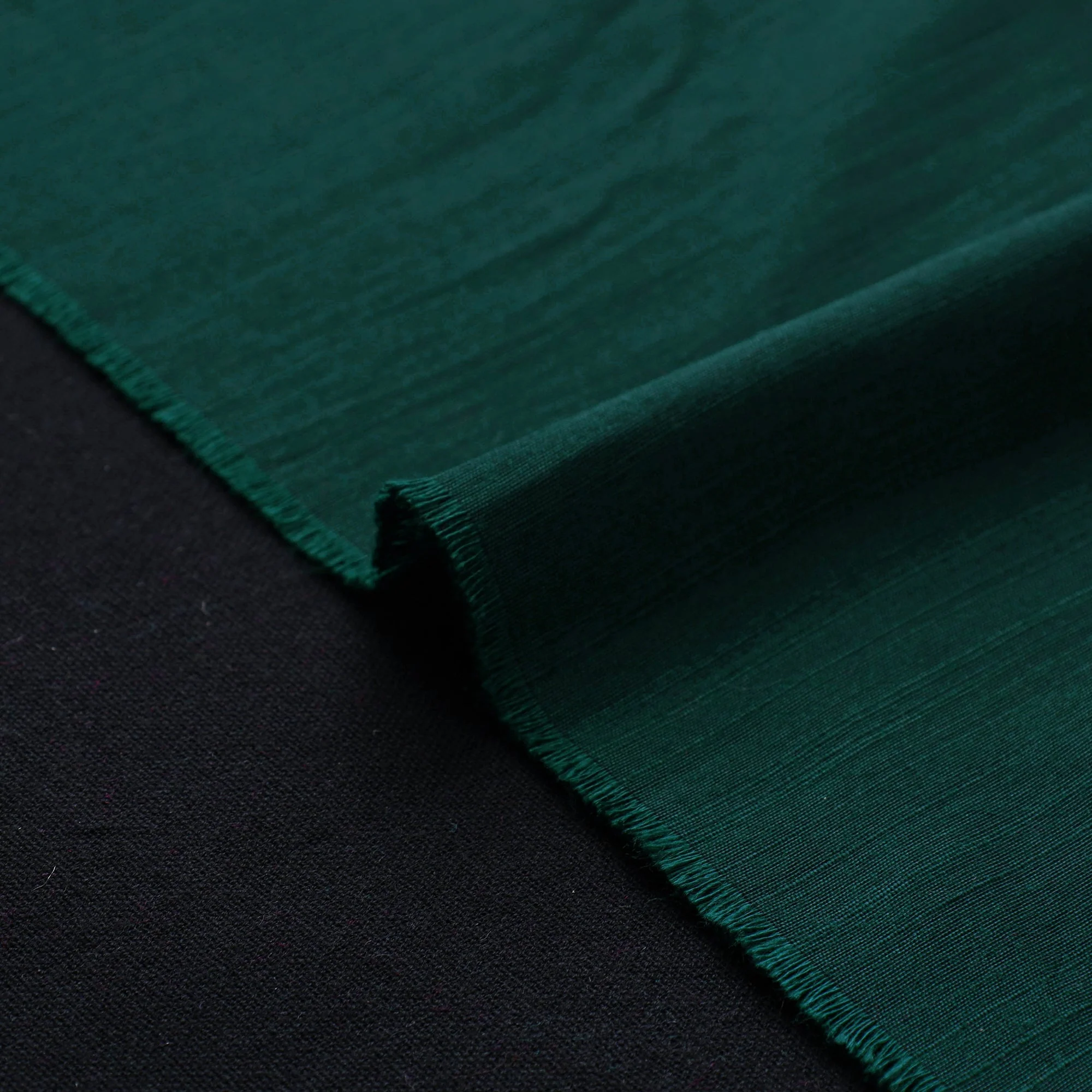 Green - Slub Silk Plain Fabric 08 - Image 4