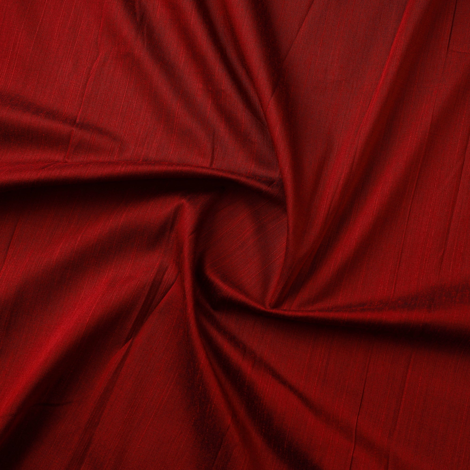 Red - Slub Silk Plain Fabric 09 - Image 3