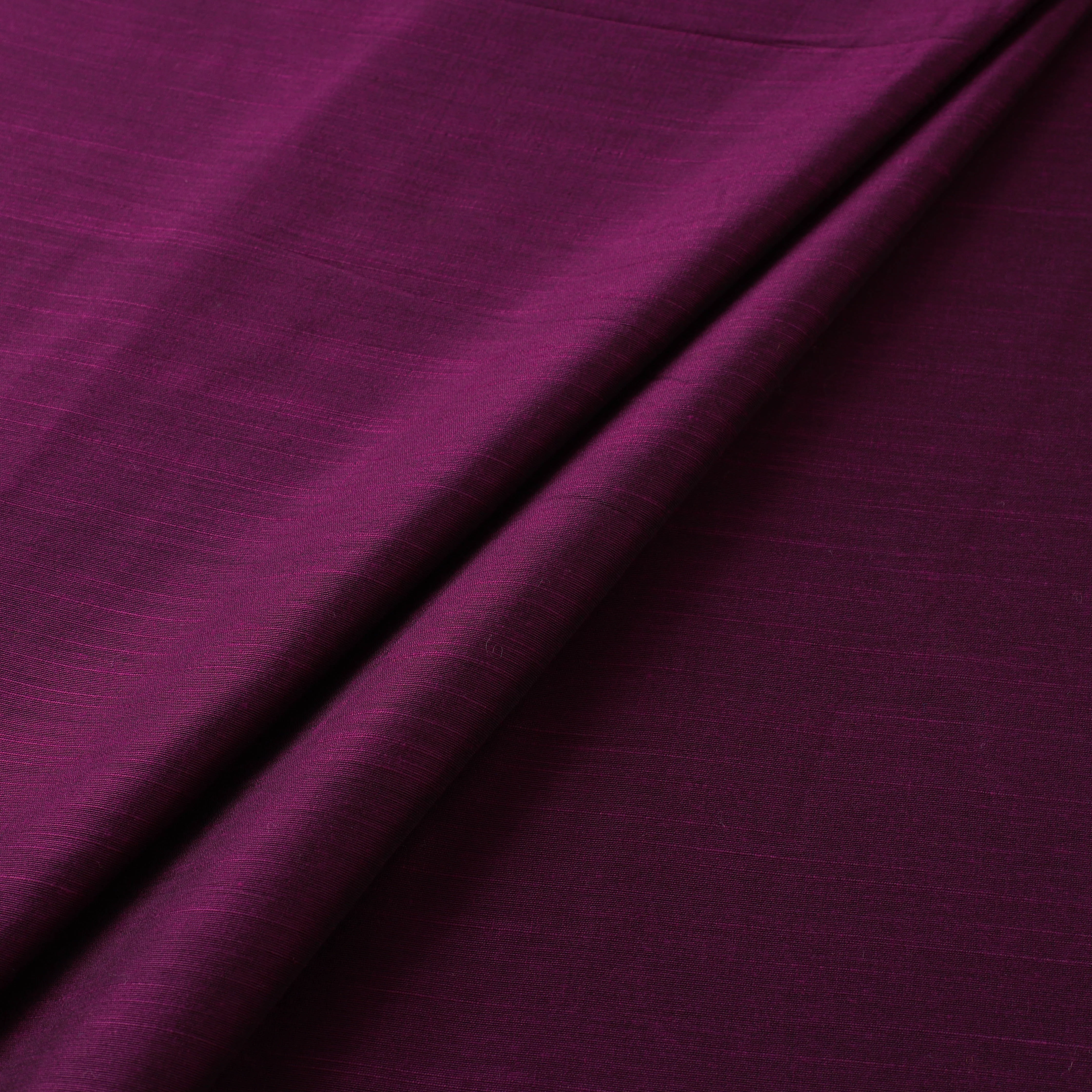 Purple - Slub Silk Plain Fabric 16 - Image 2