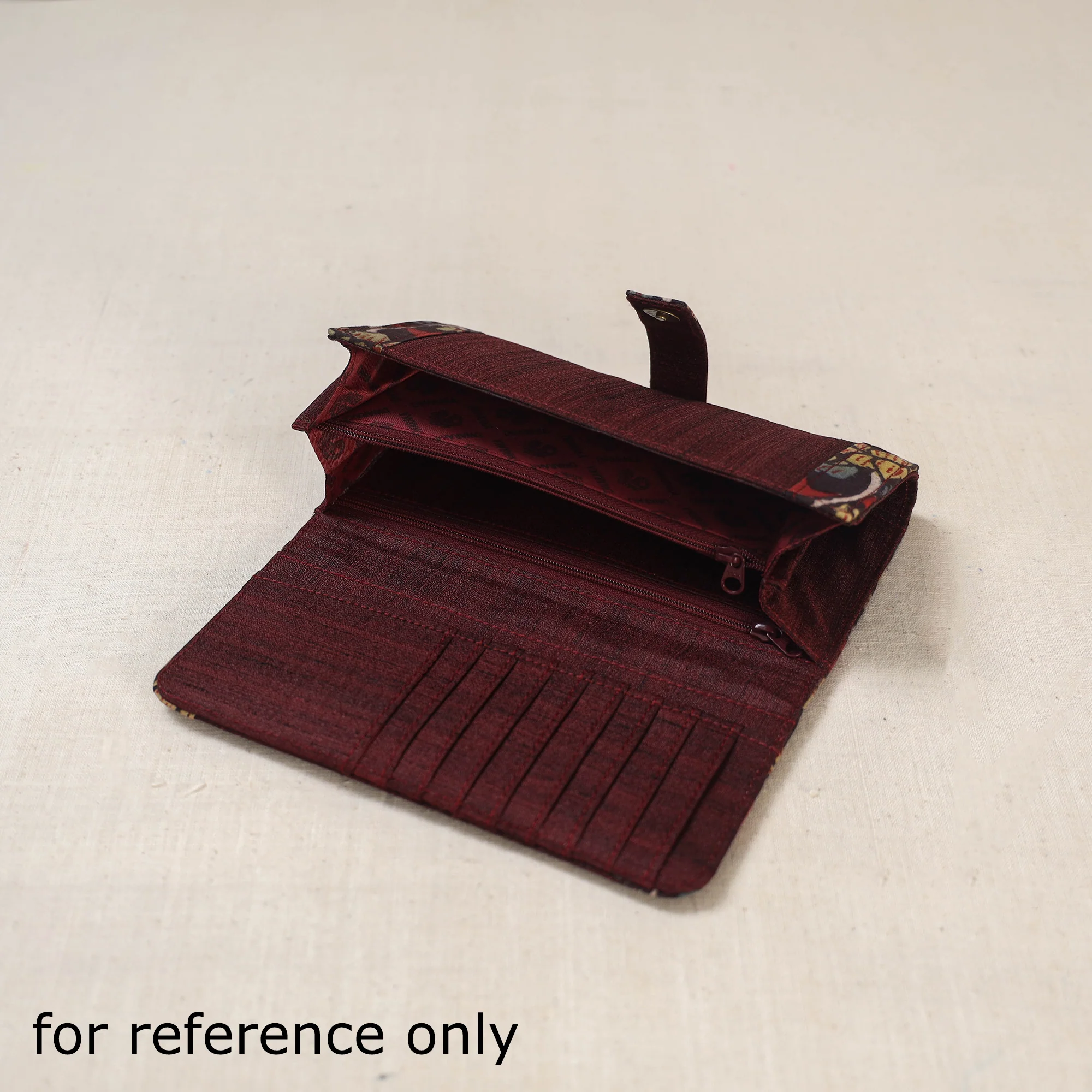 Black - Srikalahasti Kalamkari Handpainted Clutch / Wallet 87 - Image 4