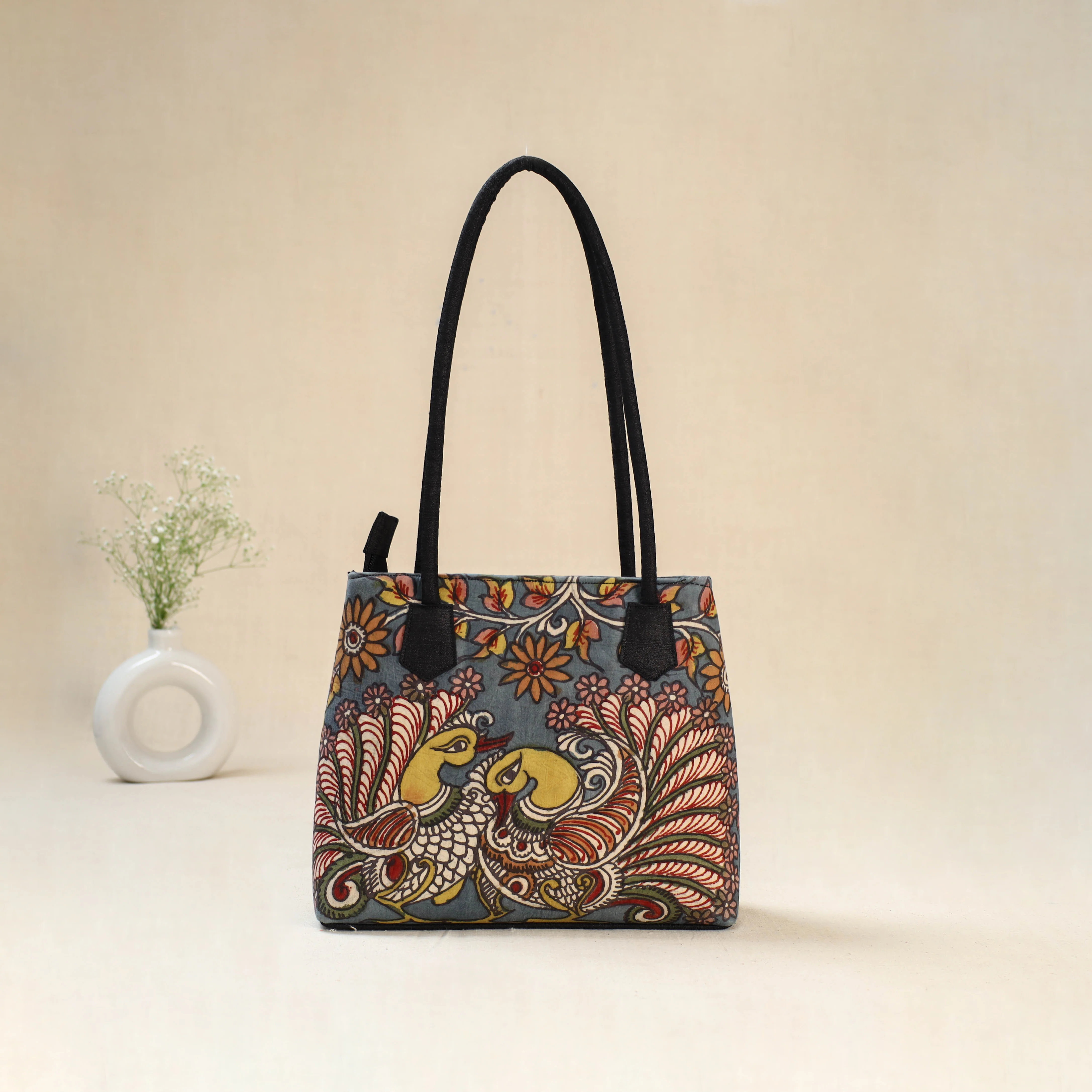 Multicolor - Srikalahasti Kalamkari Handpainted Shoulder Bag 39