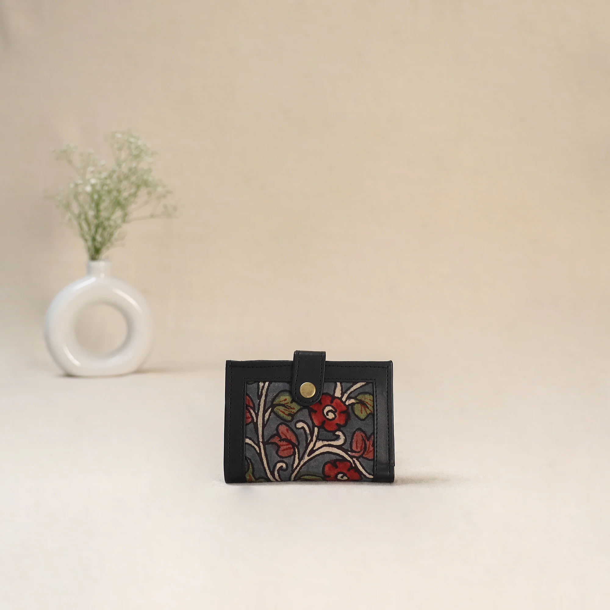 Blue - Srikalahasti Kalamkari Handpainted Wallet 106