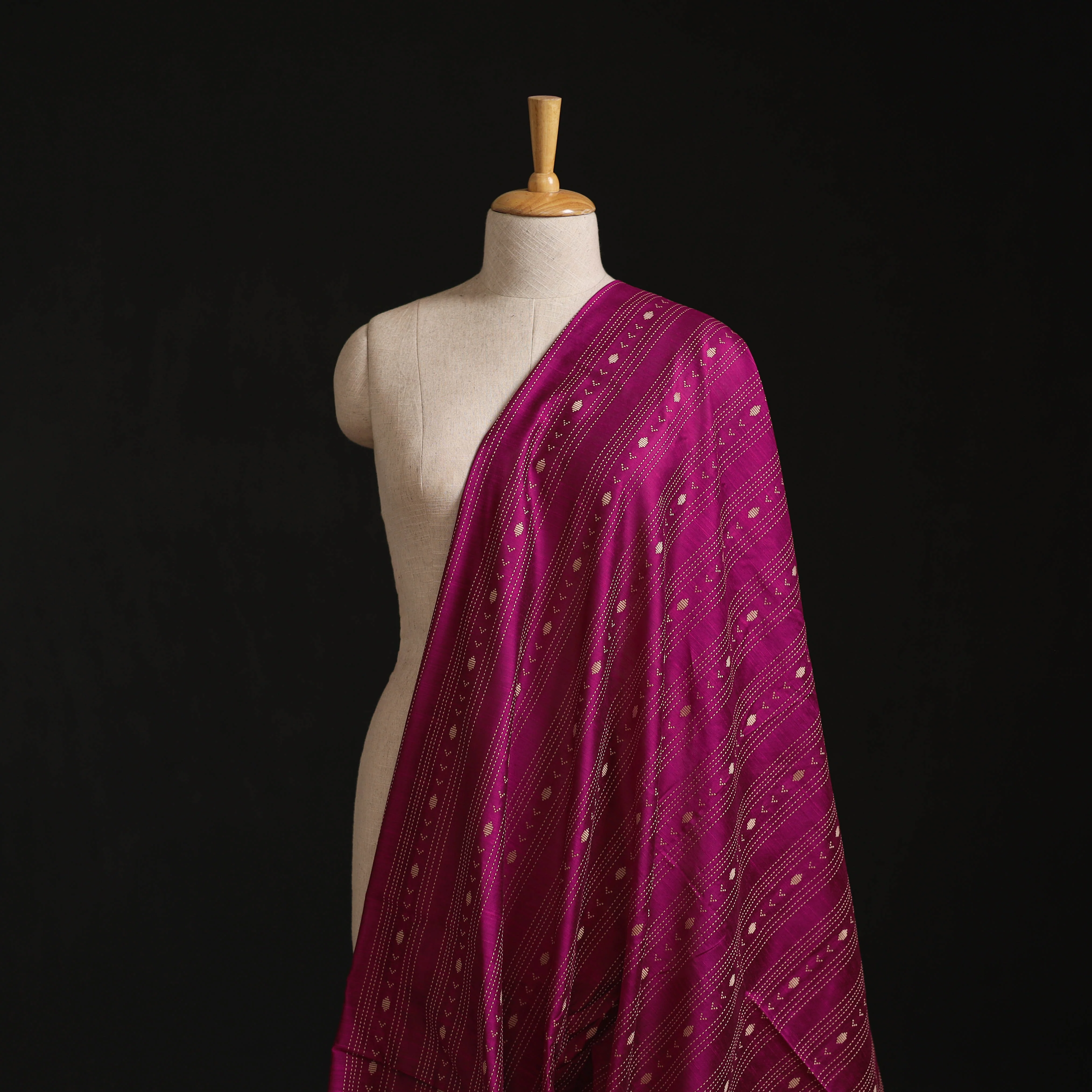 Thread Buti Spun Dupion Viscose Silk Plain Fabric 11