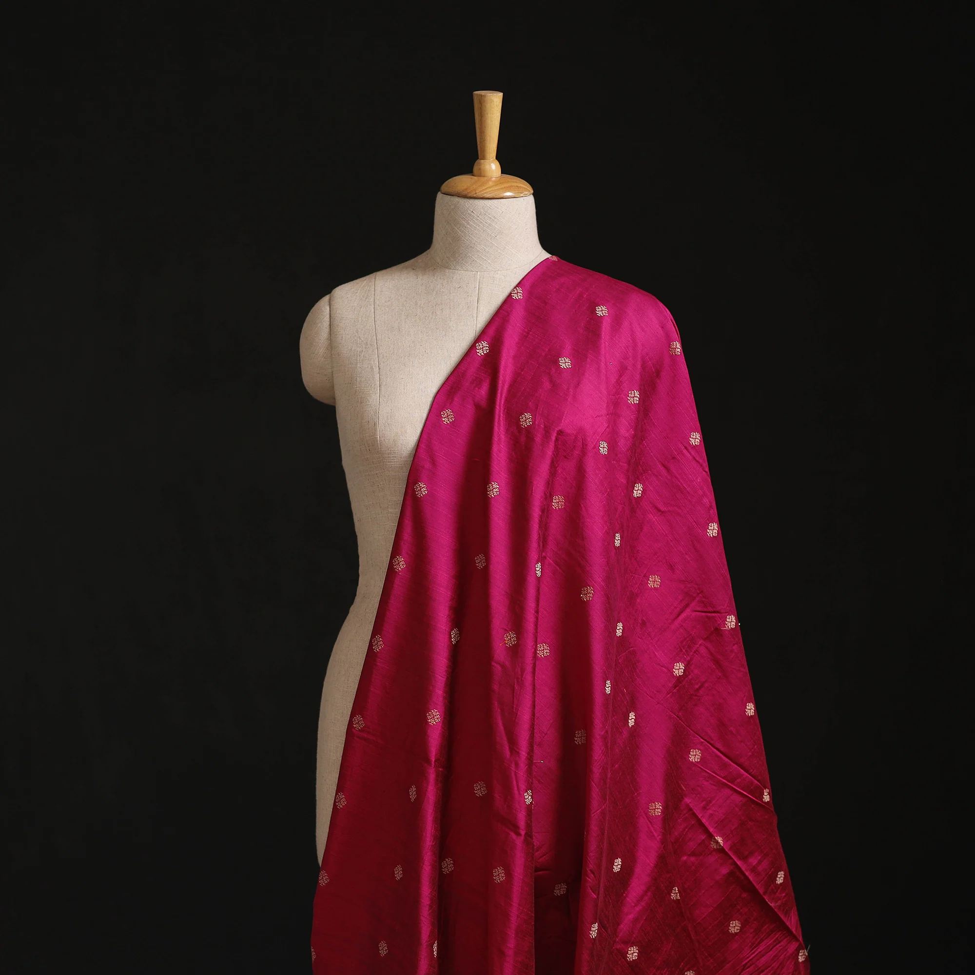 Thread Buti Spun Dupion Viscose Silk Plain Fabric 22
