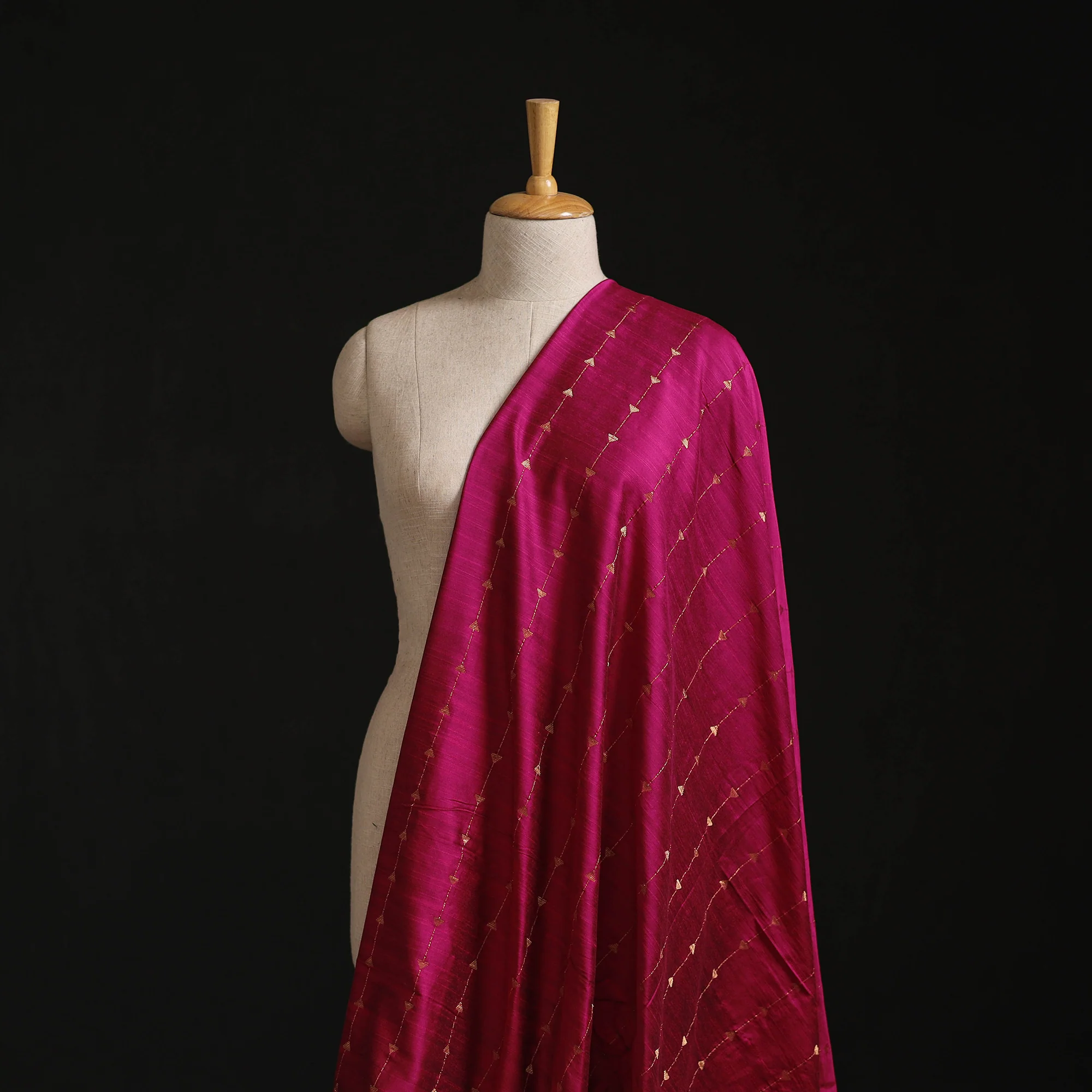 Thread Buti Spun Dupion Viscose Silk Plain Fabric 27
