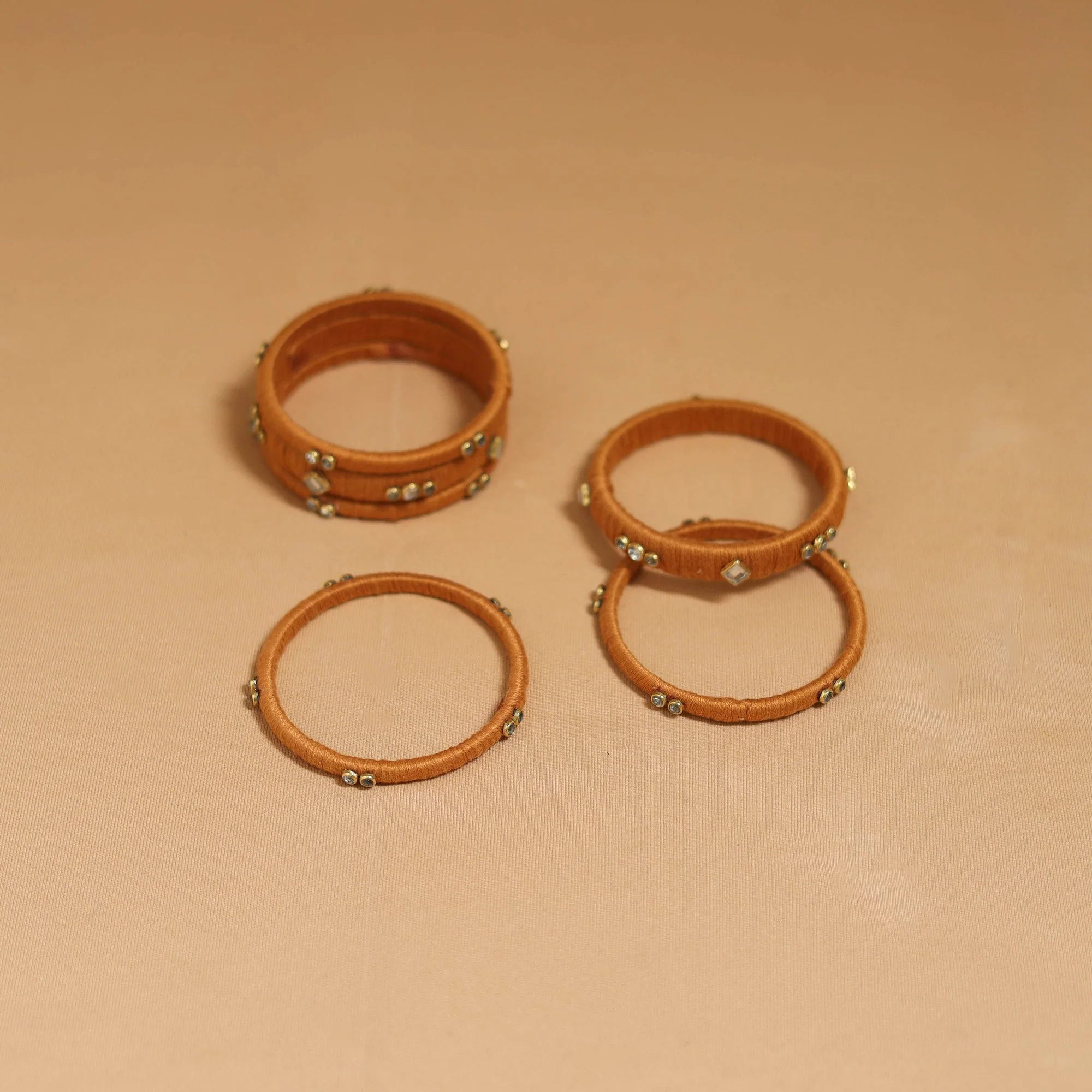 Thread Kundan Work Handmade Bangle Set (Size - 2-6) 23 - Image 2