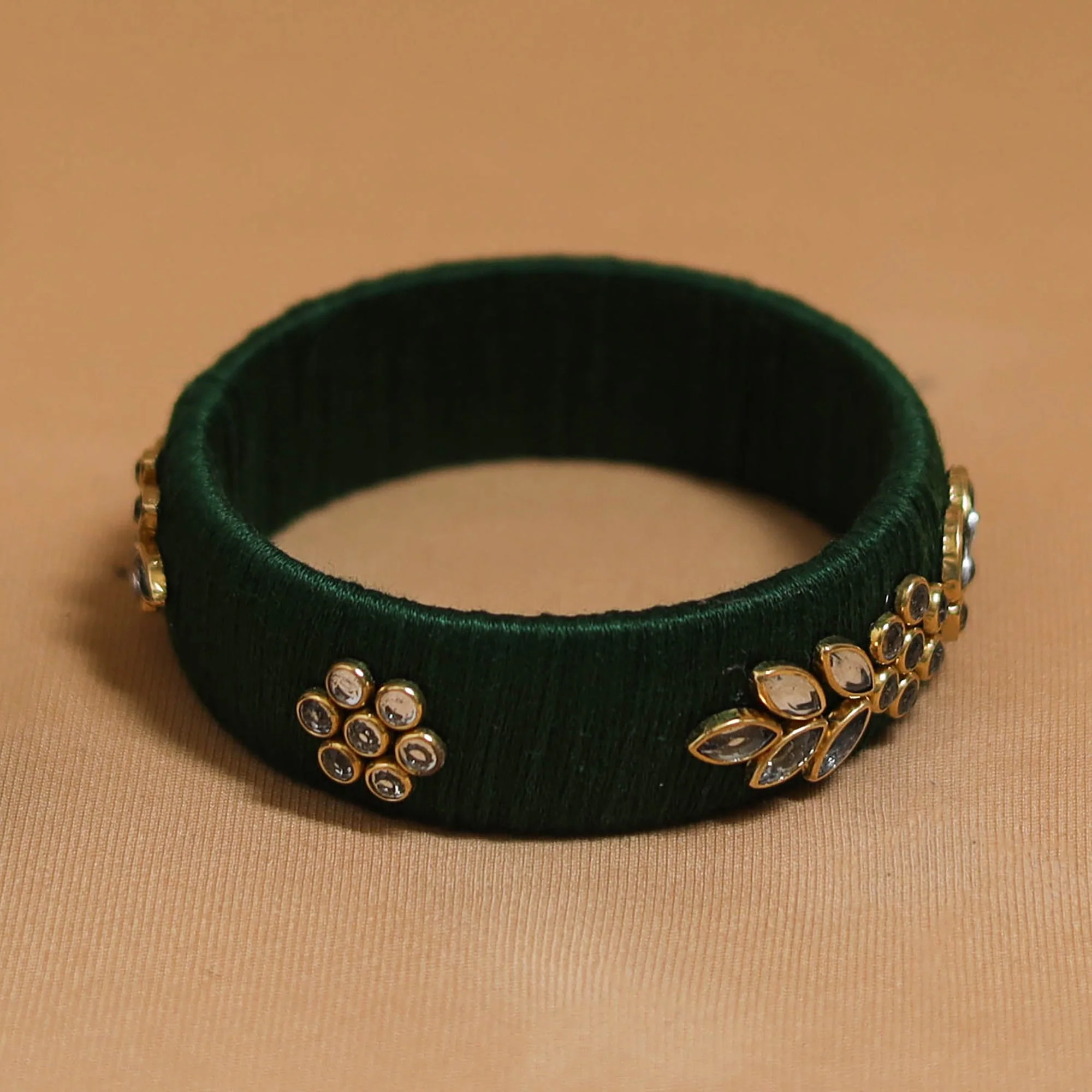 Thread Kundan Work Handmade Bangle SO2 (Size - 2-4) 07 - Image 3