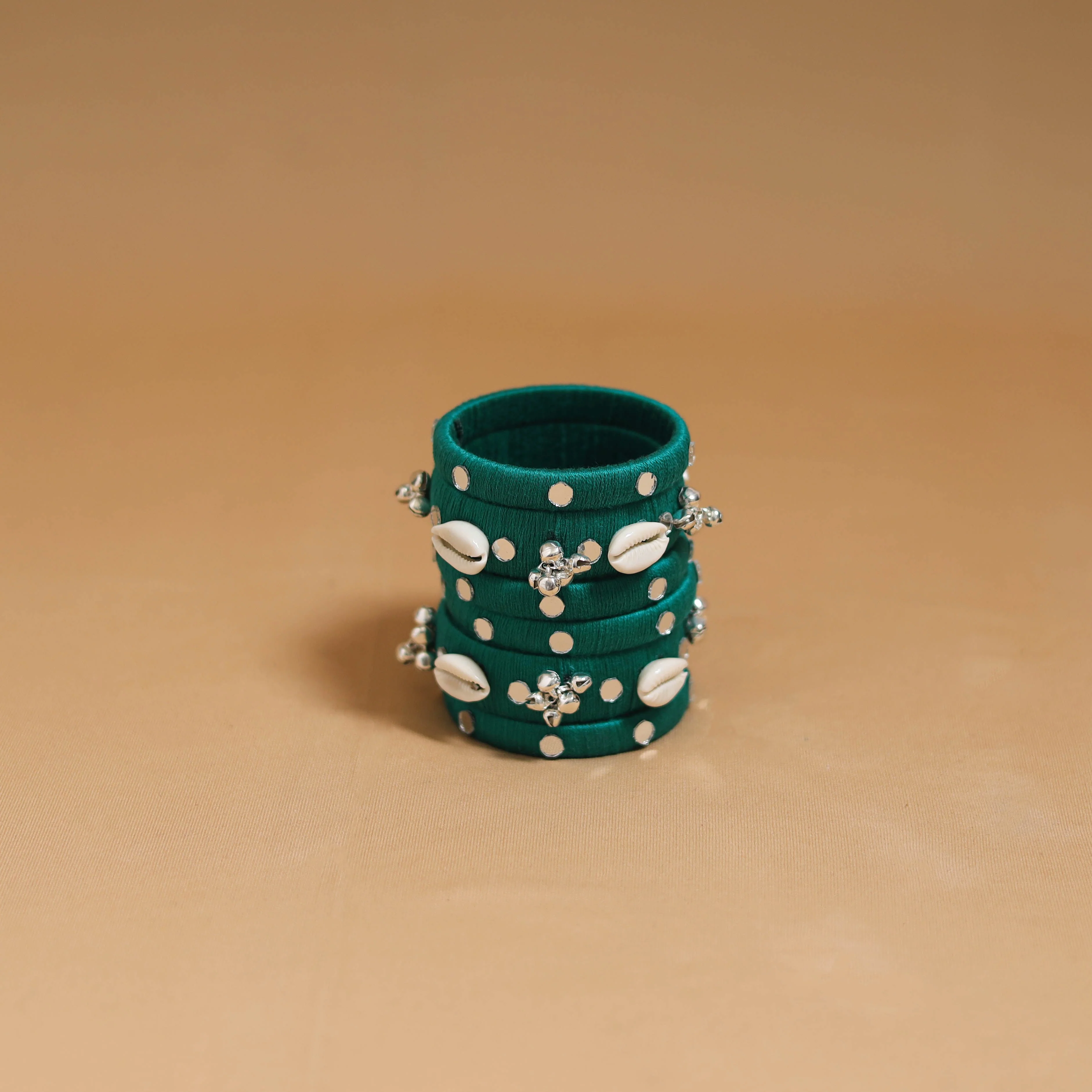 Thread Mirror Work Handmade Bangle Set 16