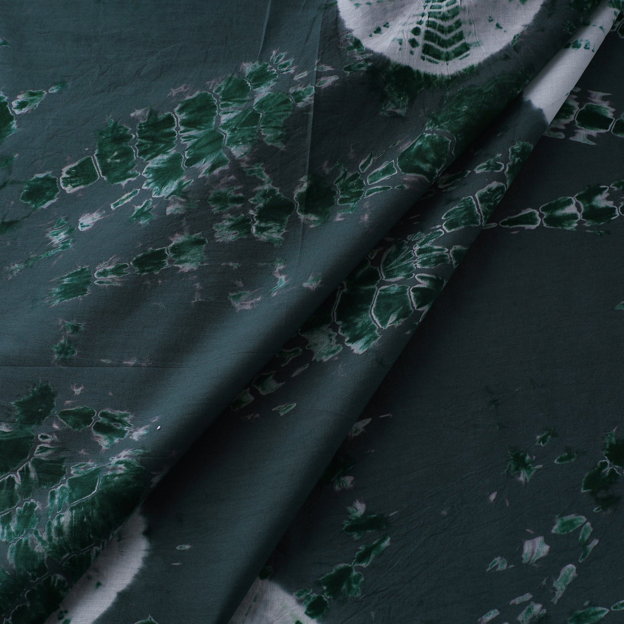 Green - Tie-Dye Cotton Shibori Fabric 09 - Image 2