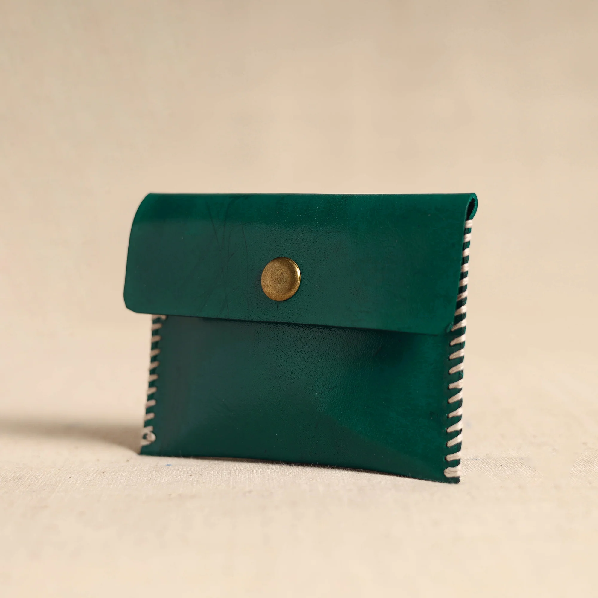 Traditional Kutch Hand Embroidery Leather Card Holder 75 - Image 4