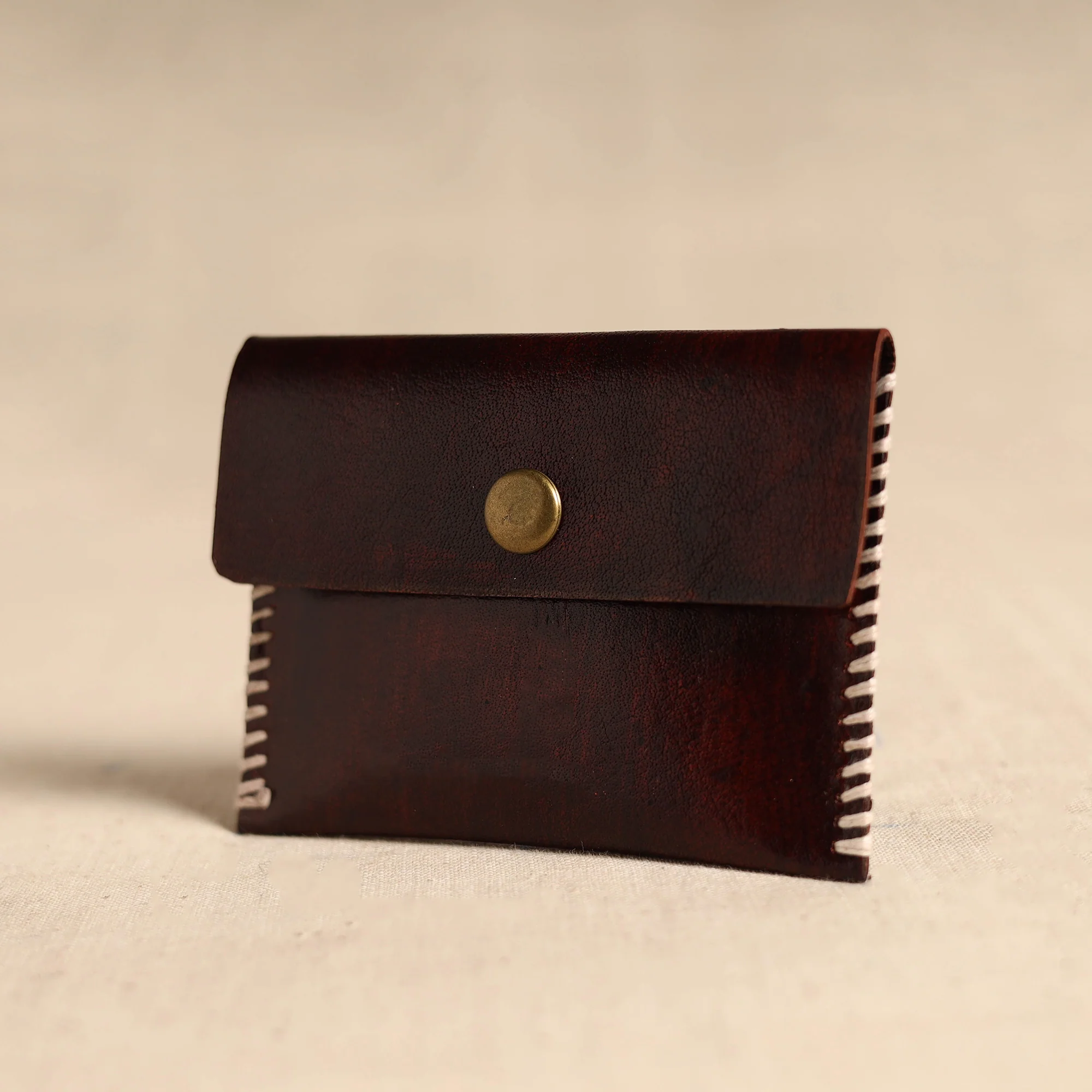 Traditional Kutch Hand Embroidery Leather Card Holder 76 - Image 4