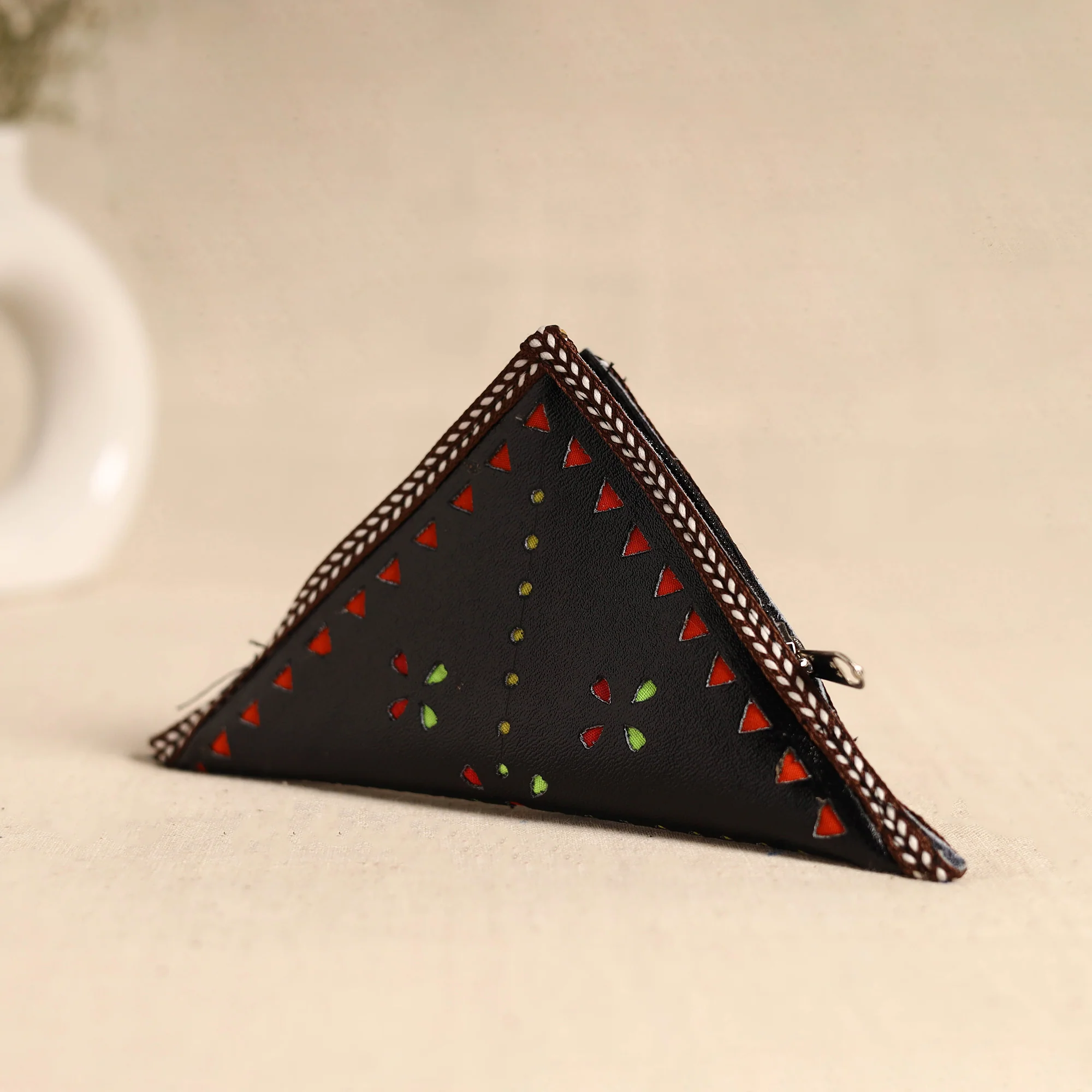 Traditional Kutch Leather Clutch / Wallet  87 - Image 4